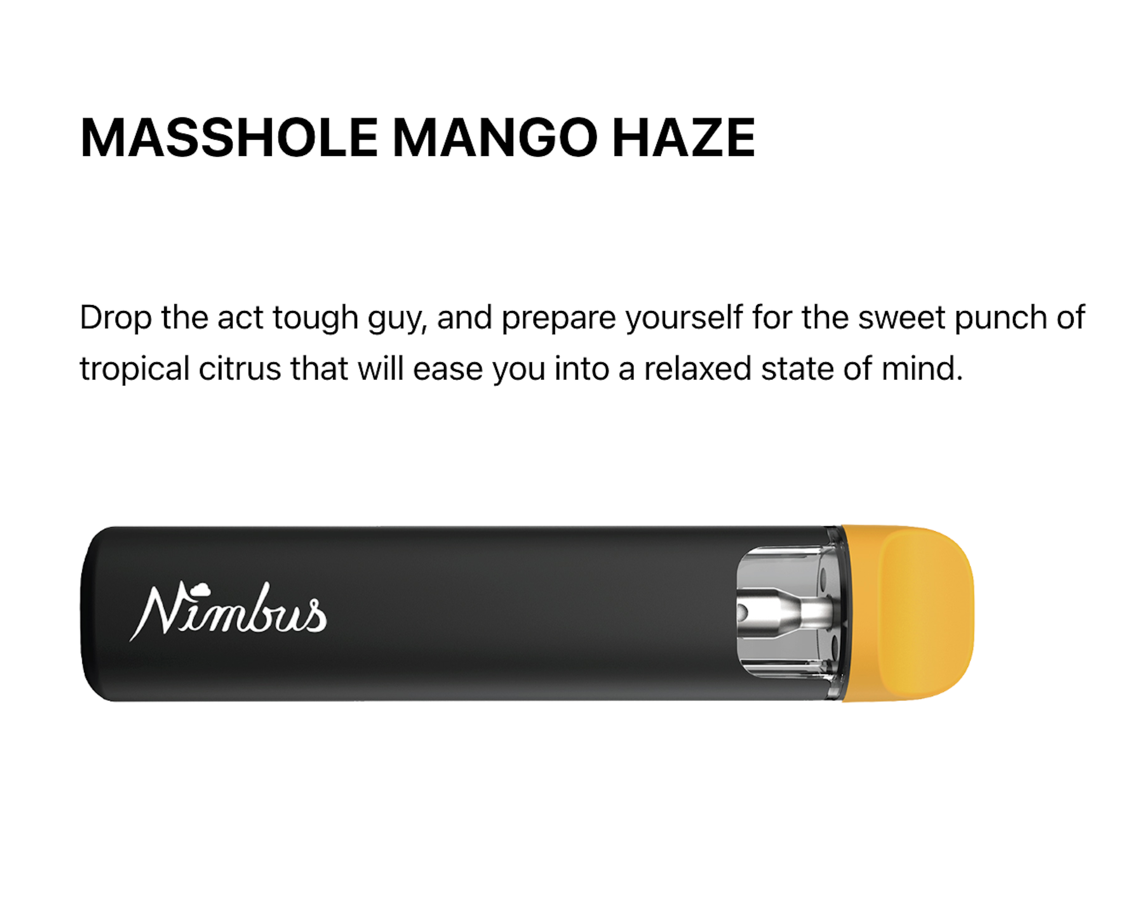 Masshole Mango Haze (S) | Nimbus | Disposable Cartridge - 0.5g image (1/2)