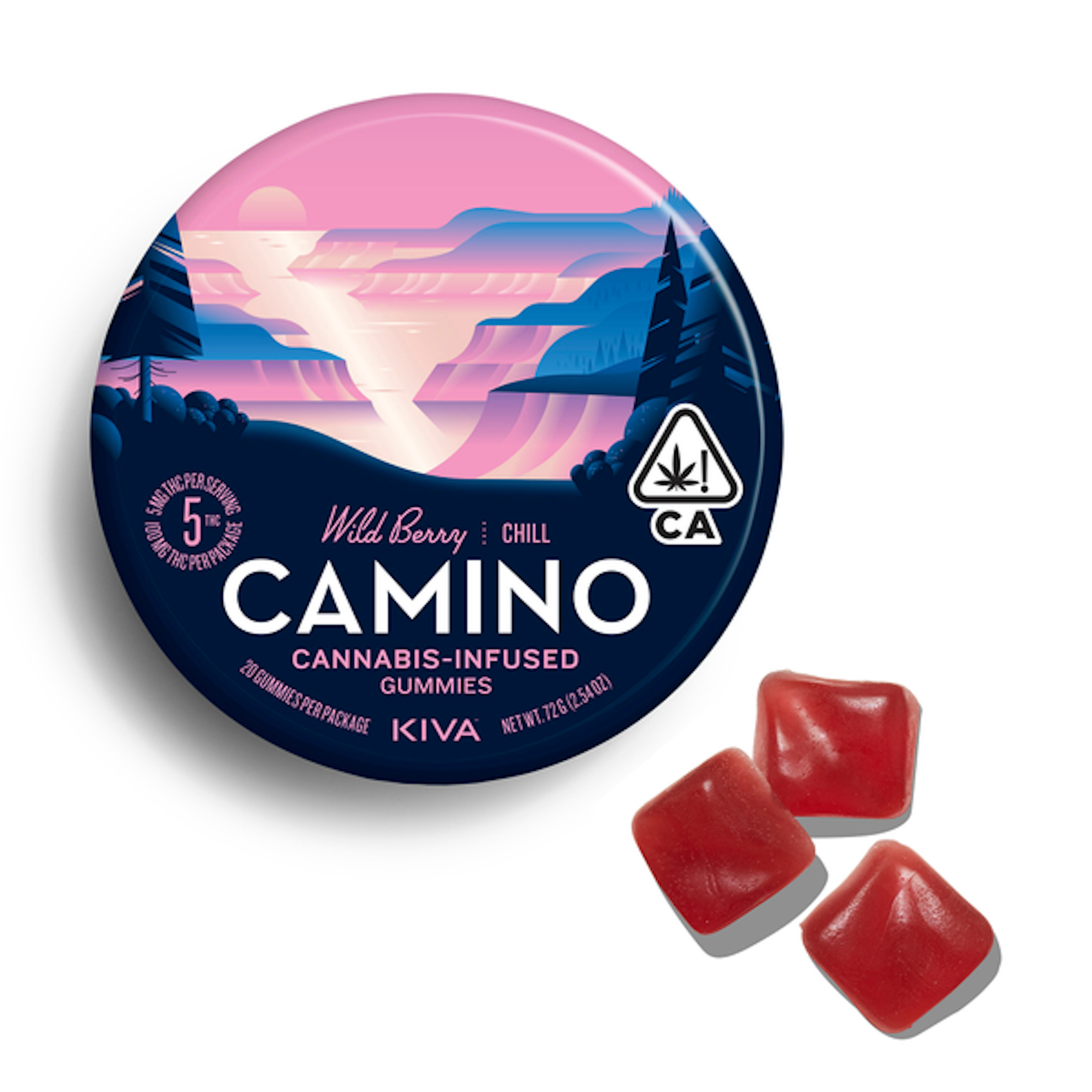 Camino Wild Berry (H) | Kiva | 5mg 20pk Gummies - 105.84mg