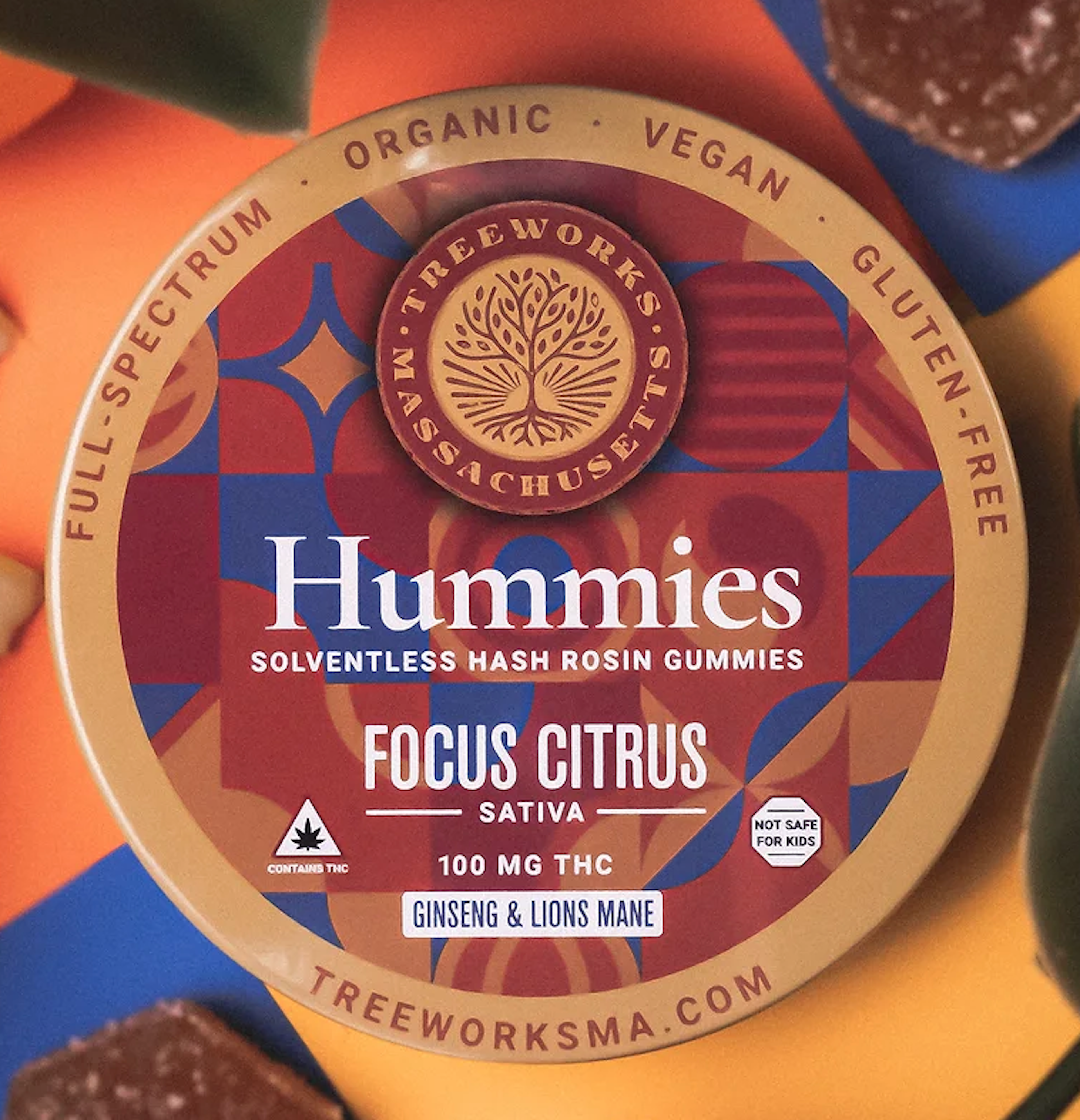 Focus Citrus Hummies (S) | Treeworks | 20pk 5mg Gummy  - 104.89mg