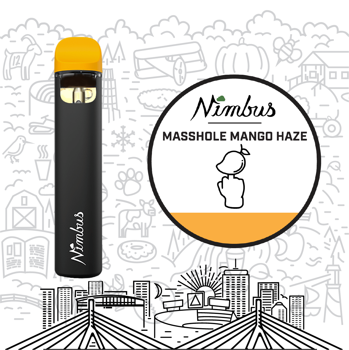 Masshole Mango Haze (S) | Nimbus | 0.5g Disposable Cartridge