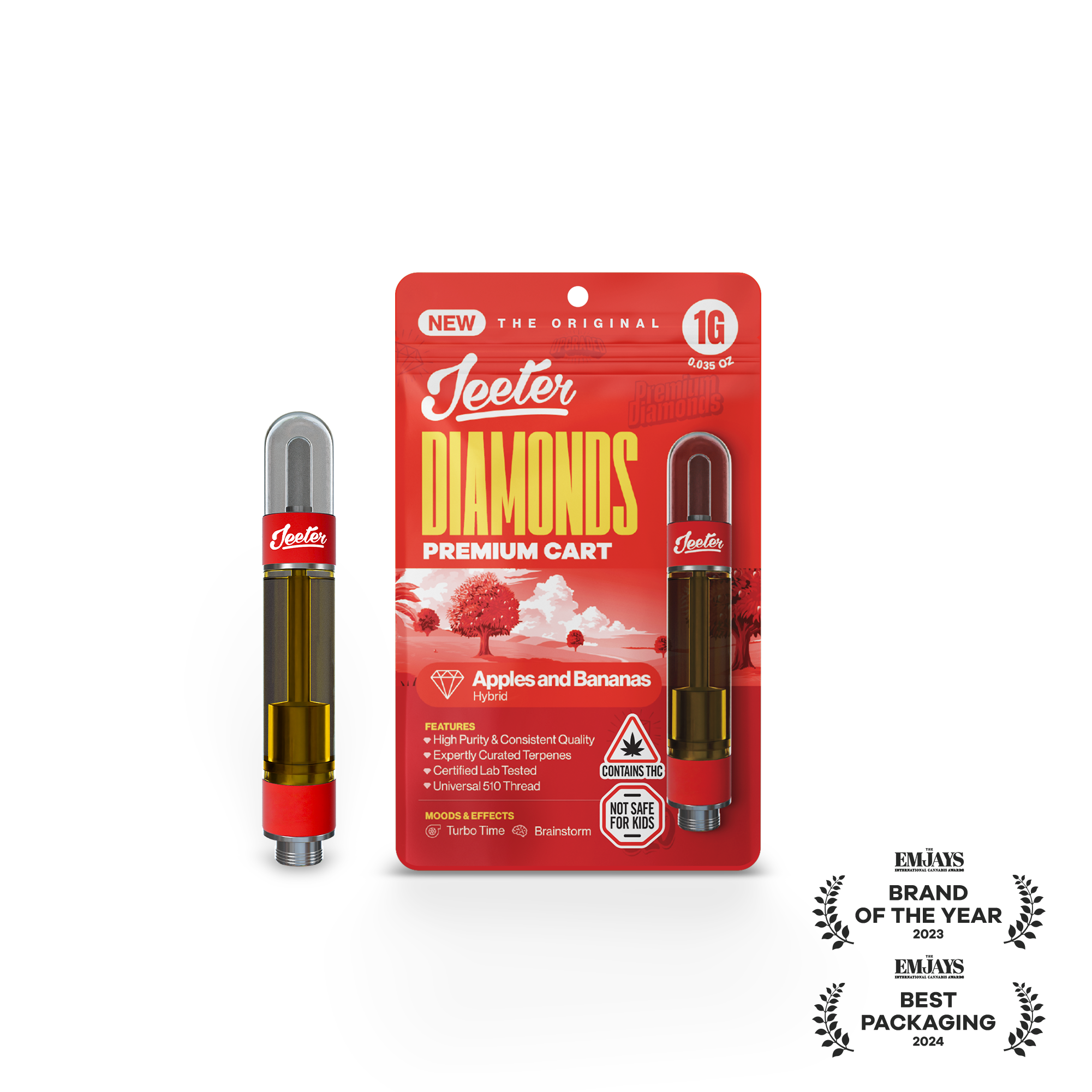 Apples & Bananas (H) | Jeeter | 1g 510 Liquid Diamond Cartridge
