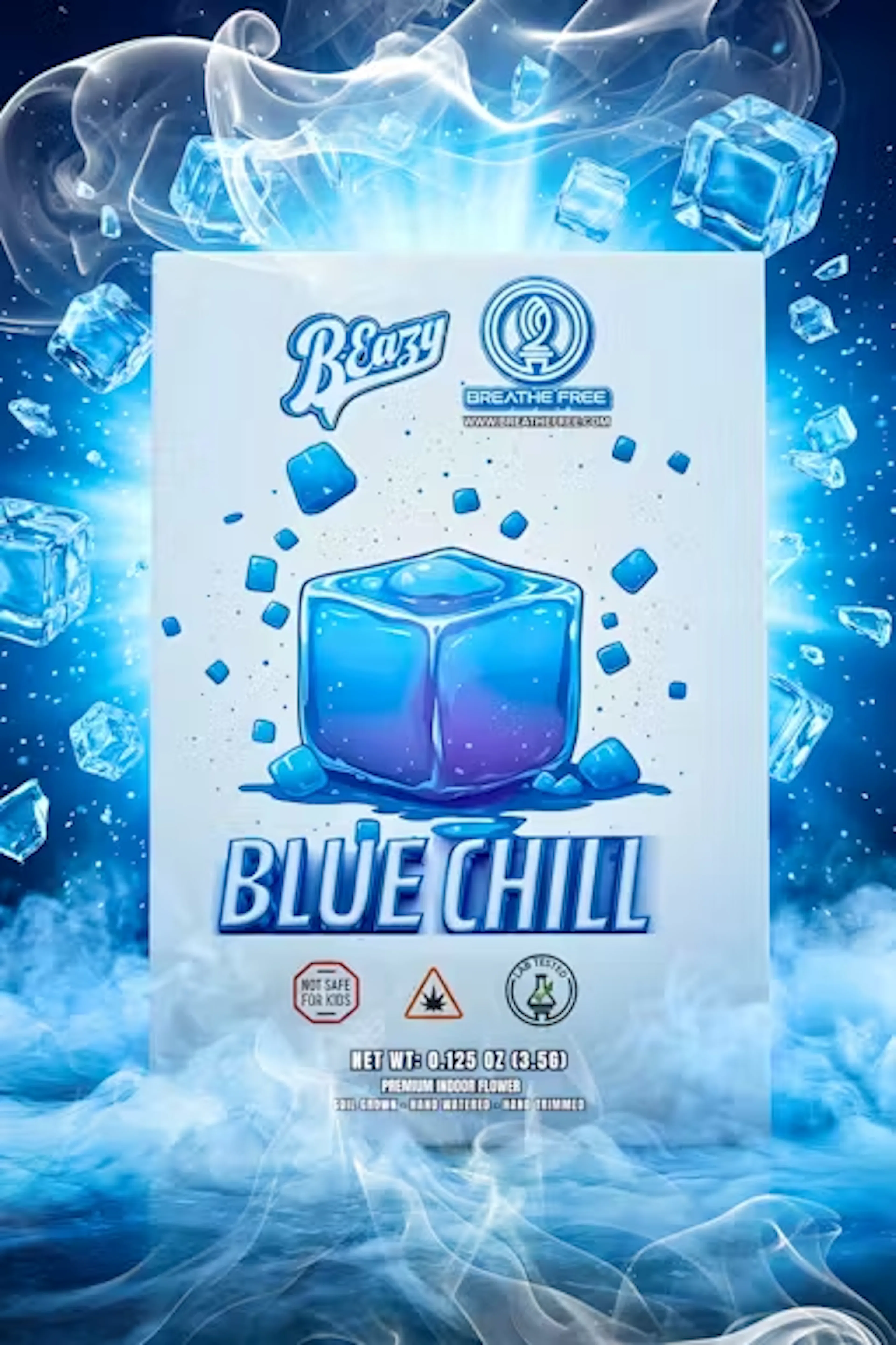 LIMITED EDITION* Blue Chill (H) | B-Eazy/Breathe Free | 3.5g Flower
