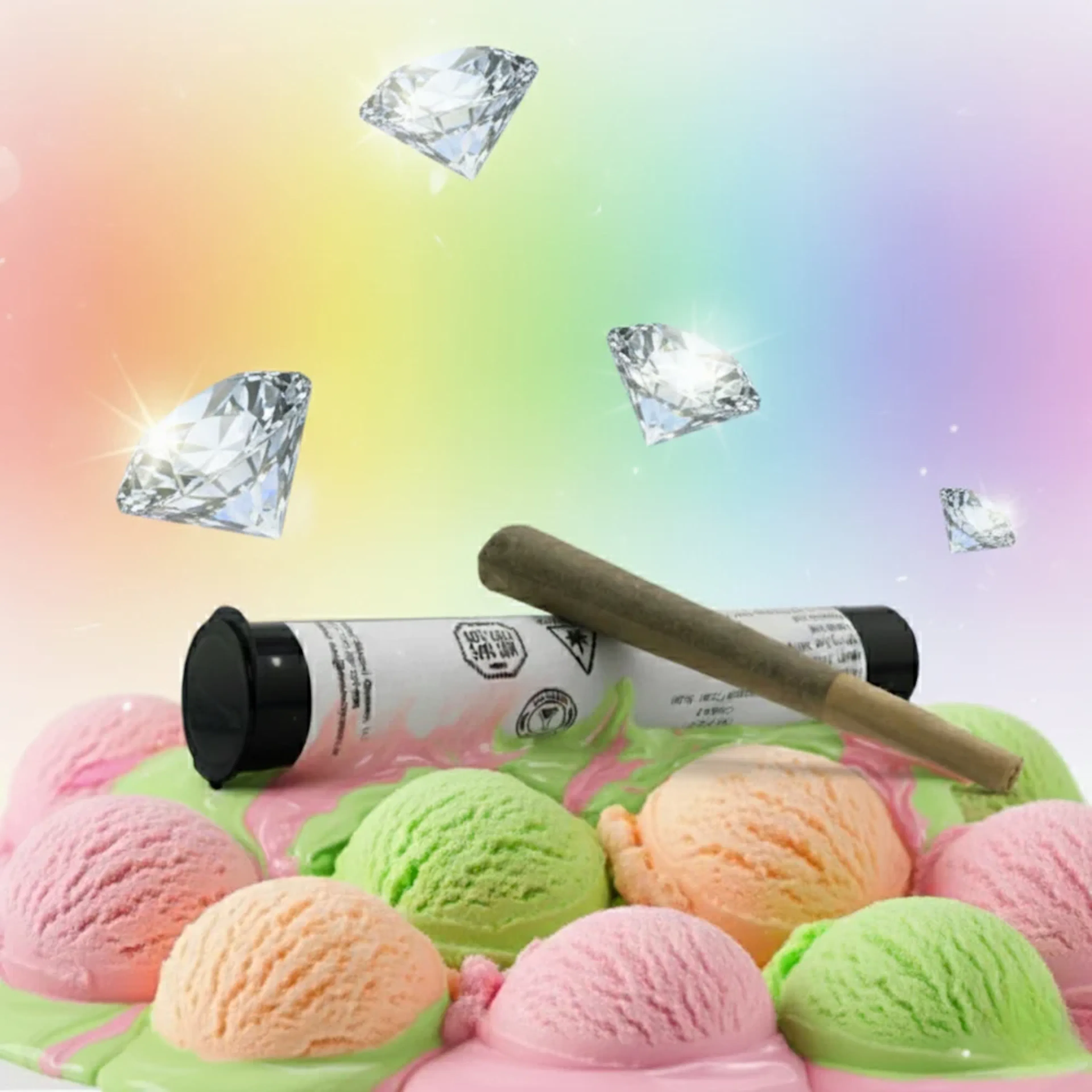 Rainbow Sherbert (H) | Twisted | 1g Infused Pre-Roll