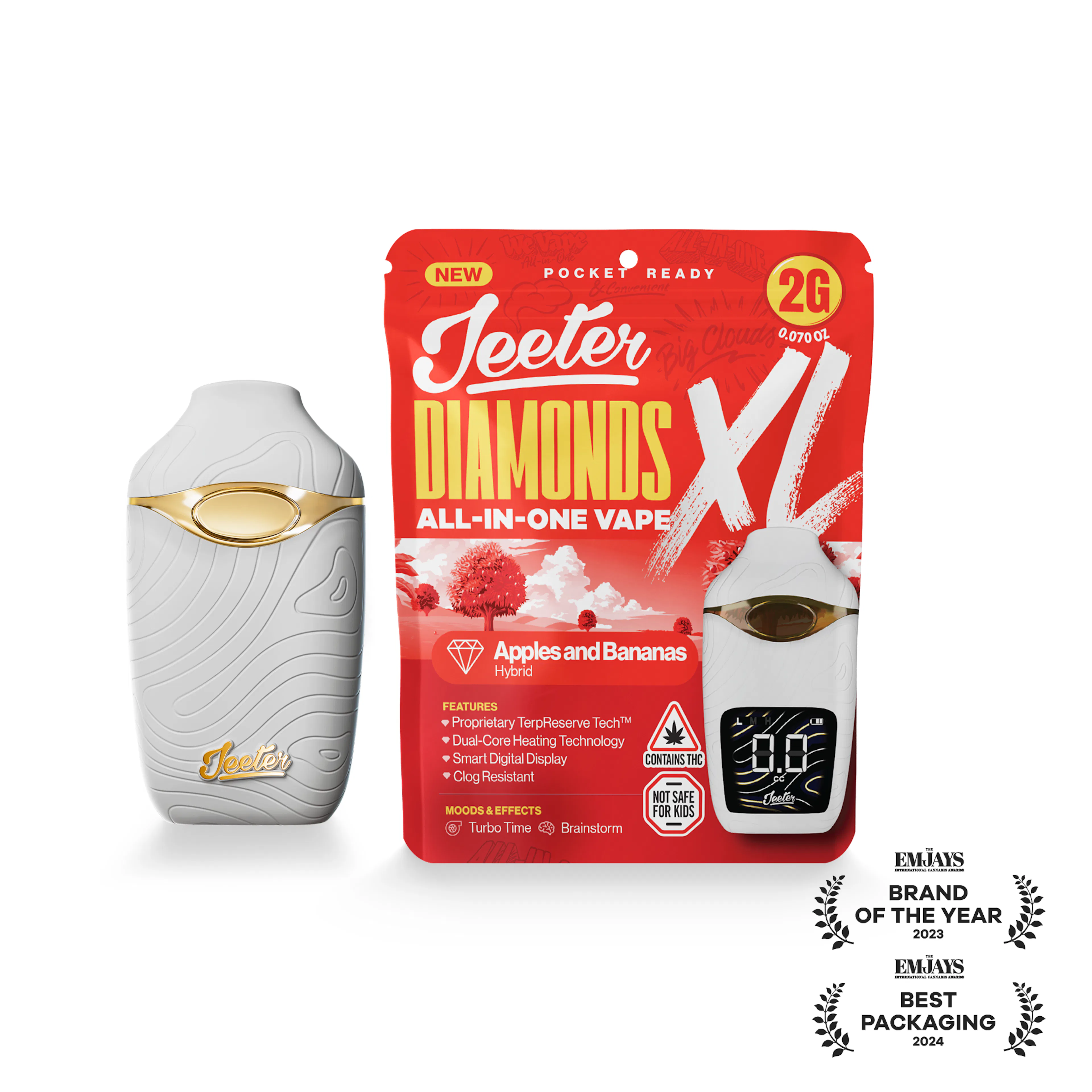 Apples And Bananas (H) | Jeeter | 2g Disposable Liquid Diamond Cartridge
