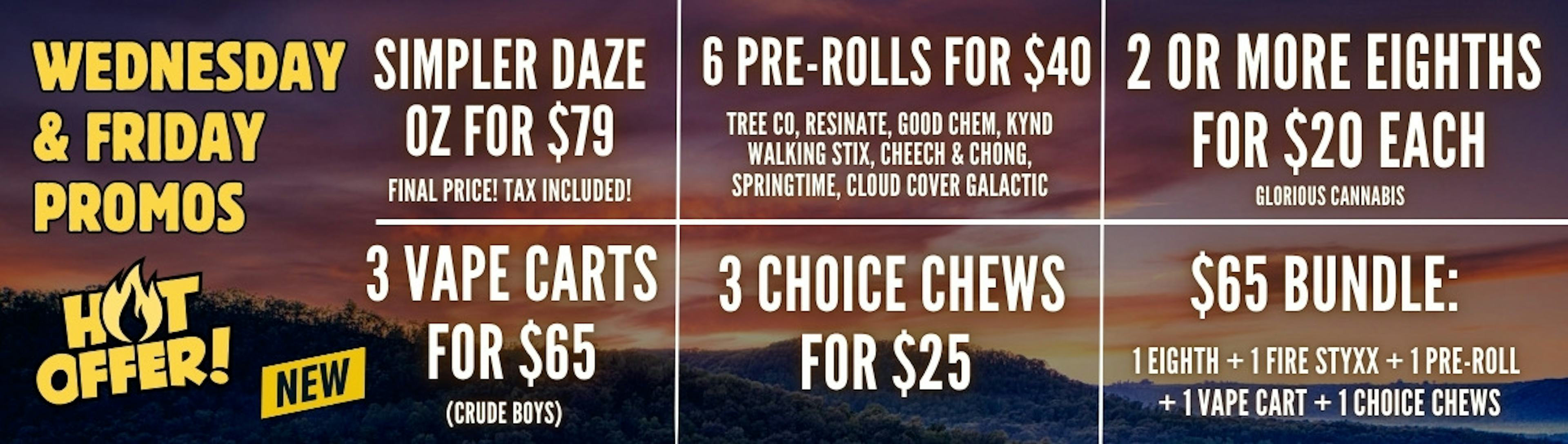 Wed & Fri Promos