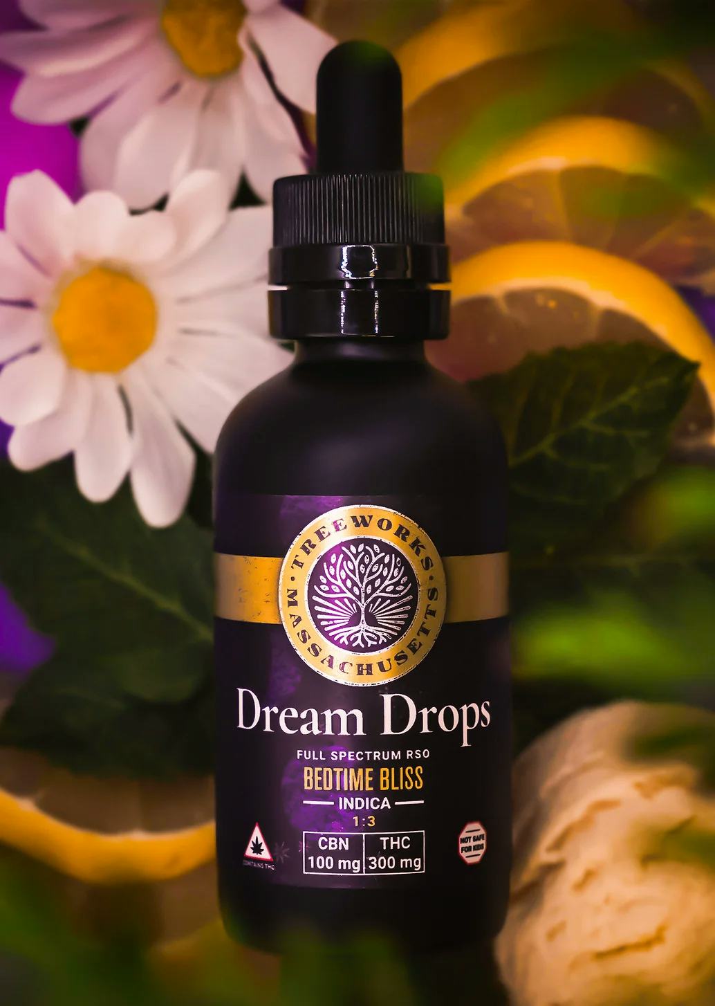 Dream Drops Full Spectrum RSO Bedtime Bliss 1:3 (I) | Treeworks| 60 mL Tincture - 285.78mg