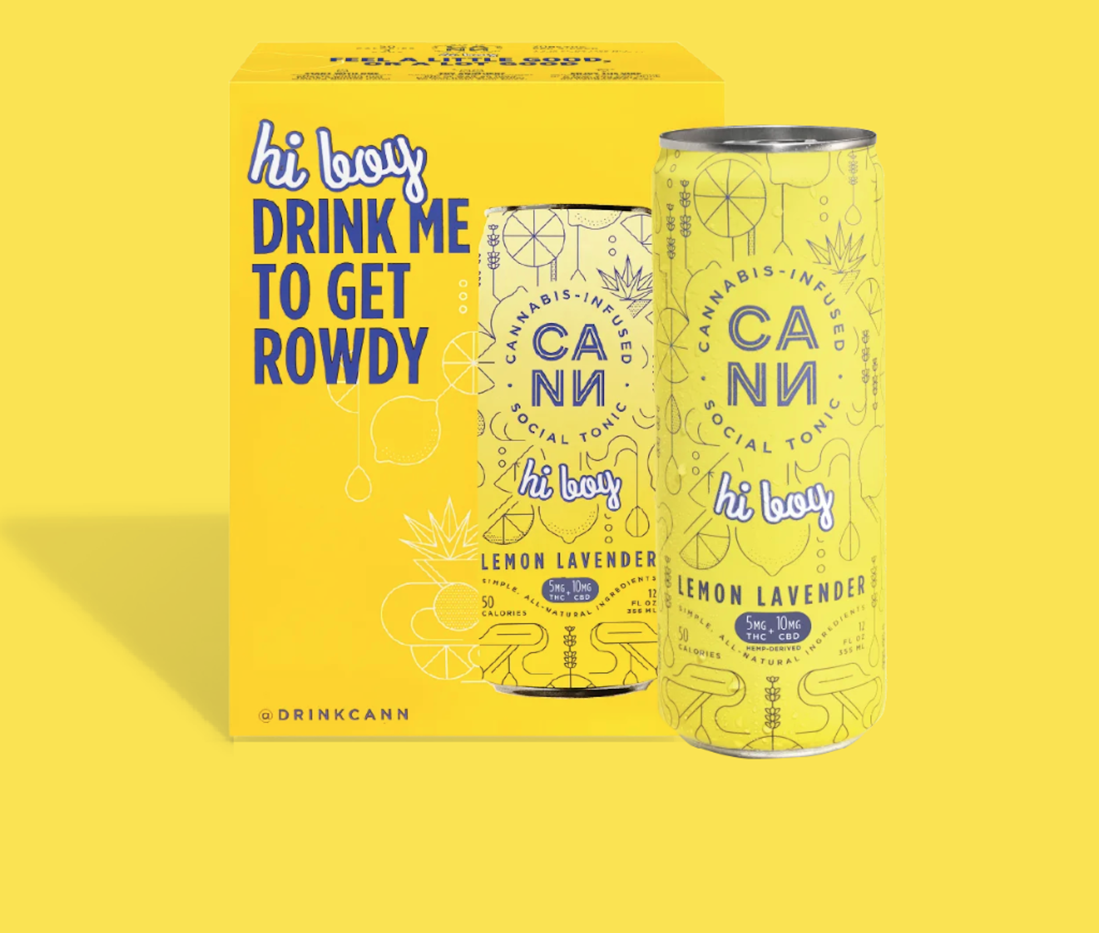 HiBoy Lemon Lavender (H) | Coastal Cultivar | 2mg 6pk Tonic  - 12mg