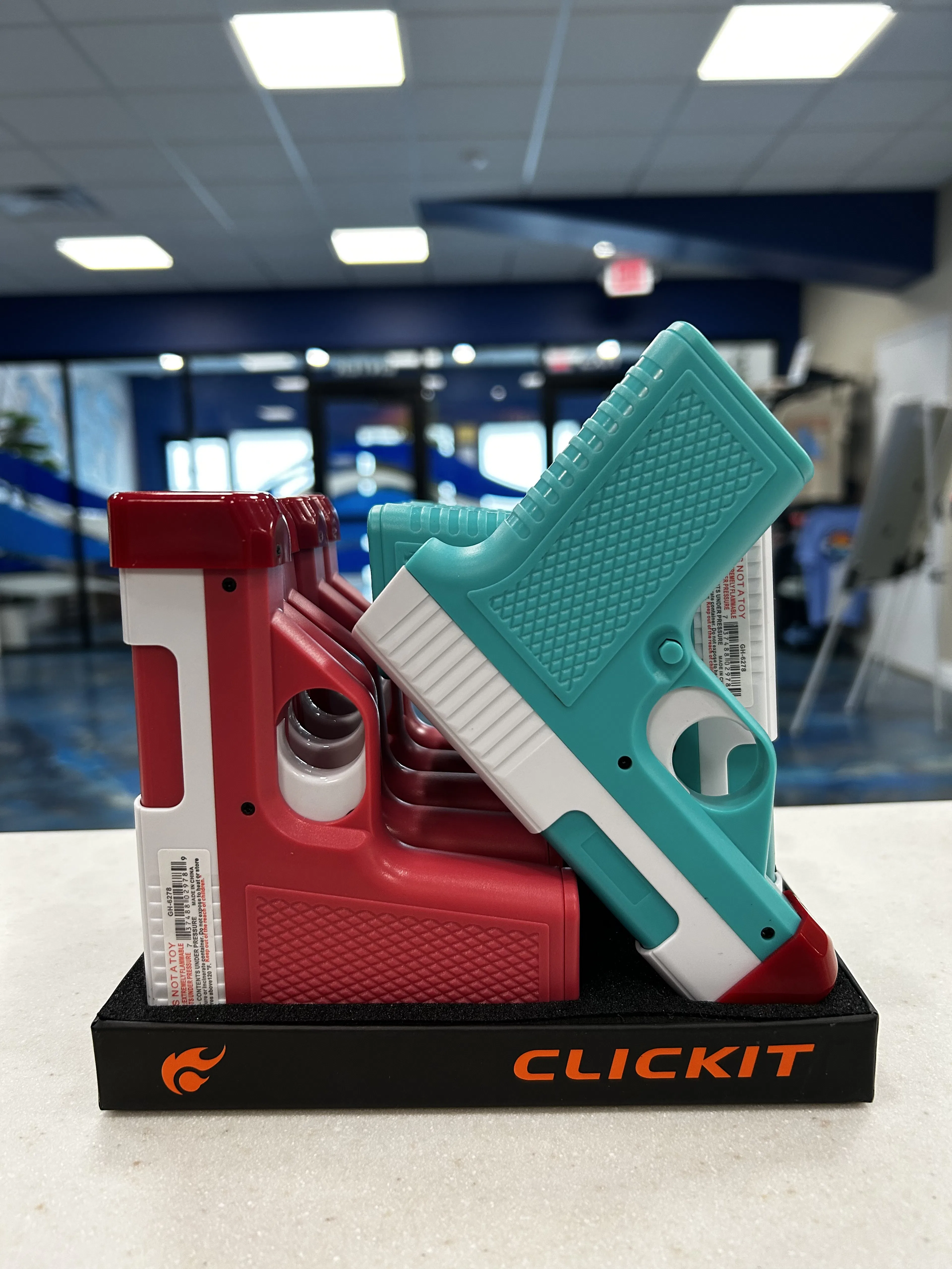 Red and Blue Loadable Gun Torch