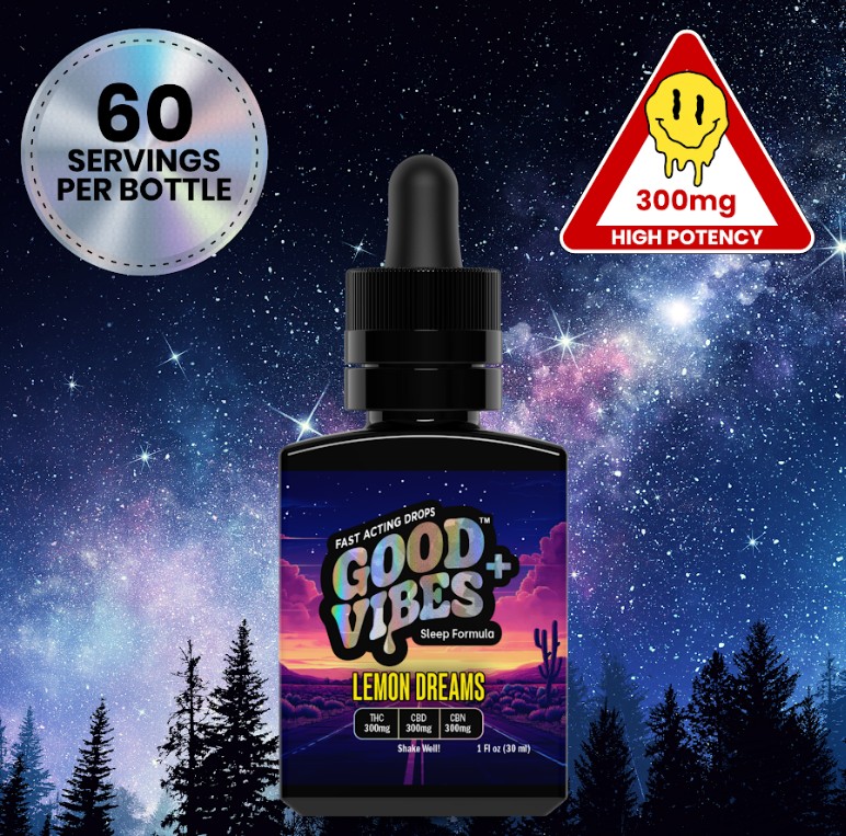 Lemon Dreams | Good Vibes + | 1:1:1 Sleep | 300MG THC 300MG CBD 300MG CBN