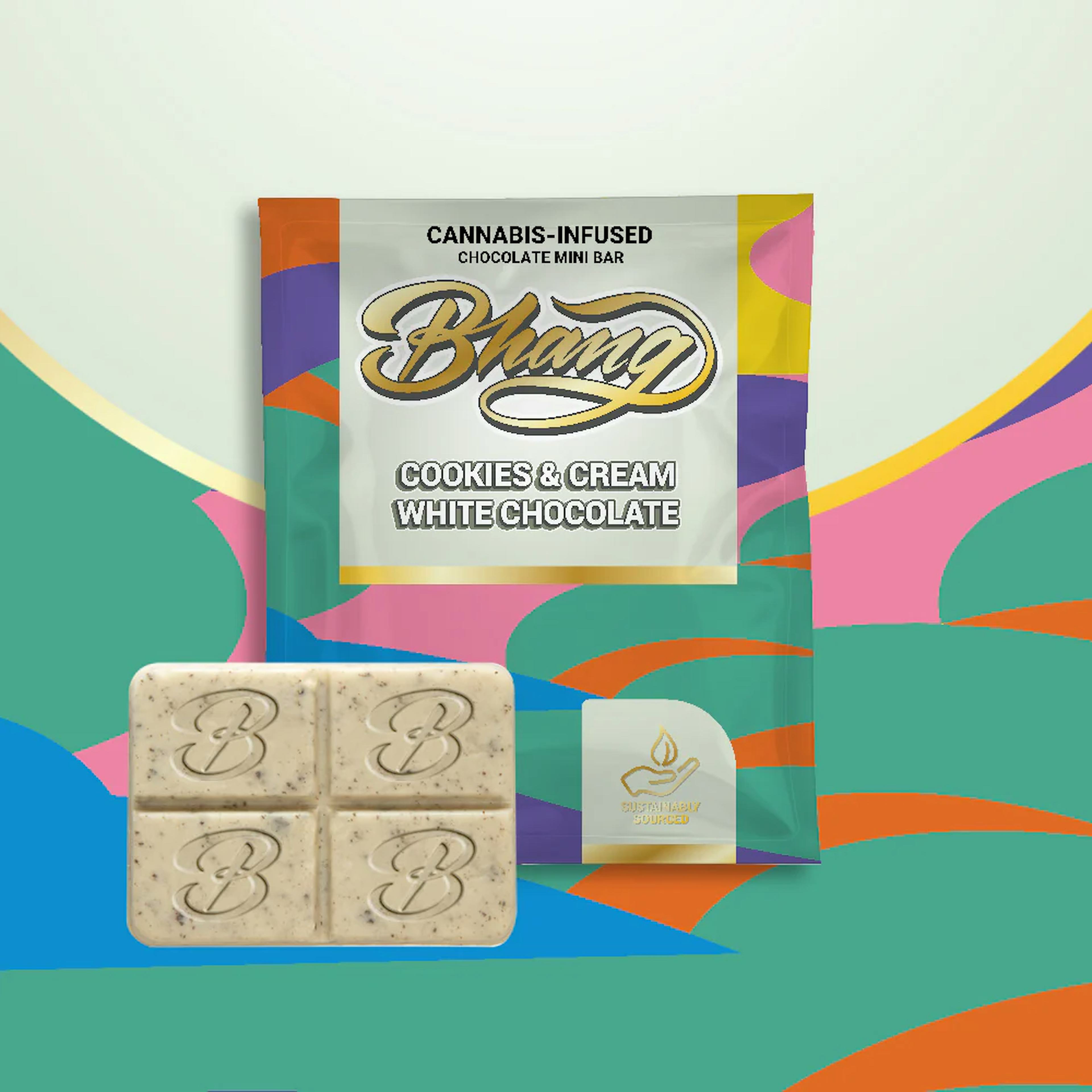 Cookies and Cream Chocolate Bar (H) | Bhang | 100mg Chocolate Bar - 100mg