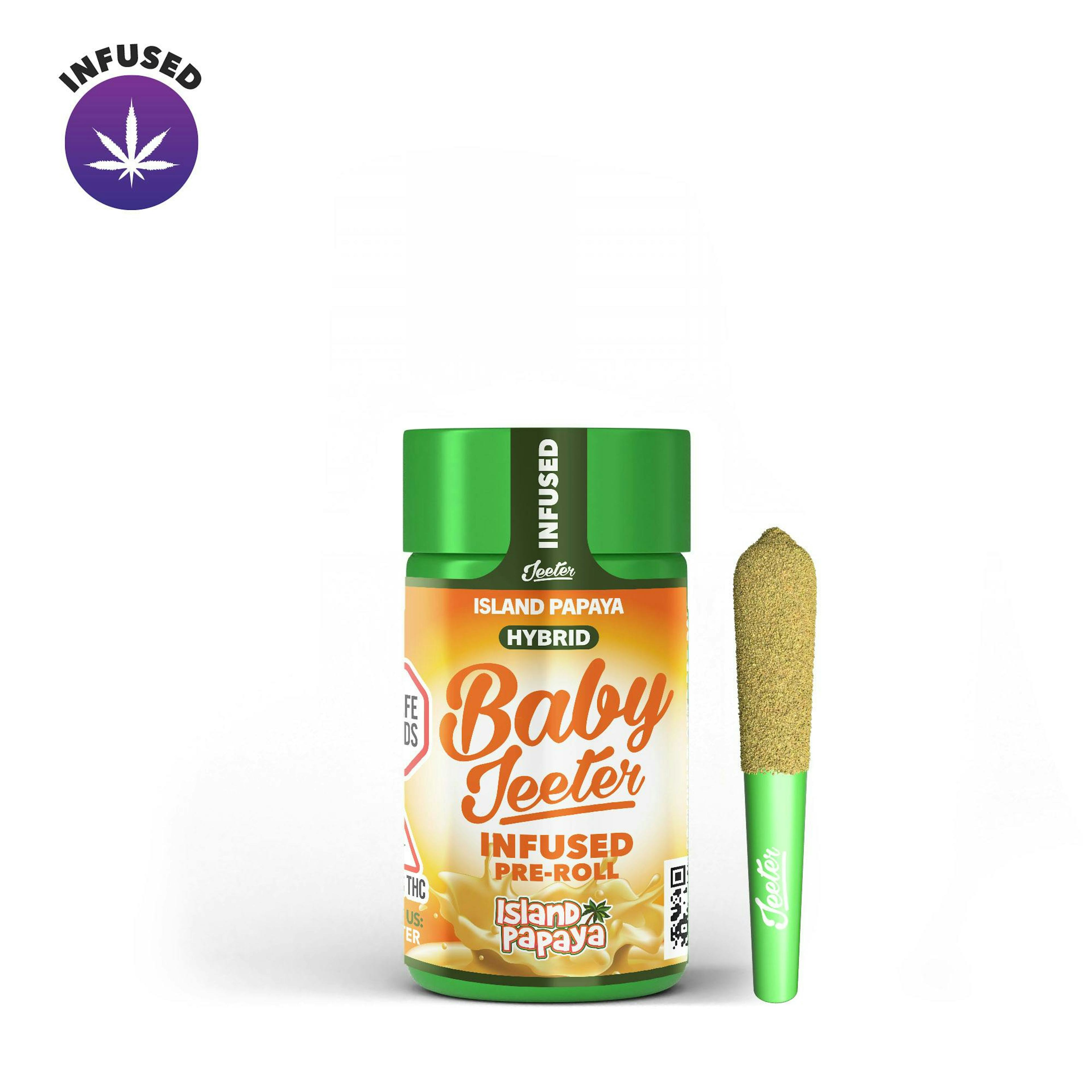 Island Papaya (H) | Baby Jeeter | 2.5G Multi-Pack Infused Pre-Rolls