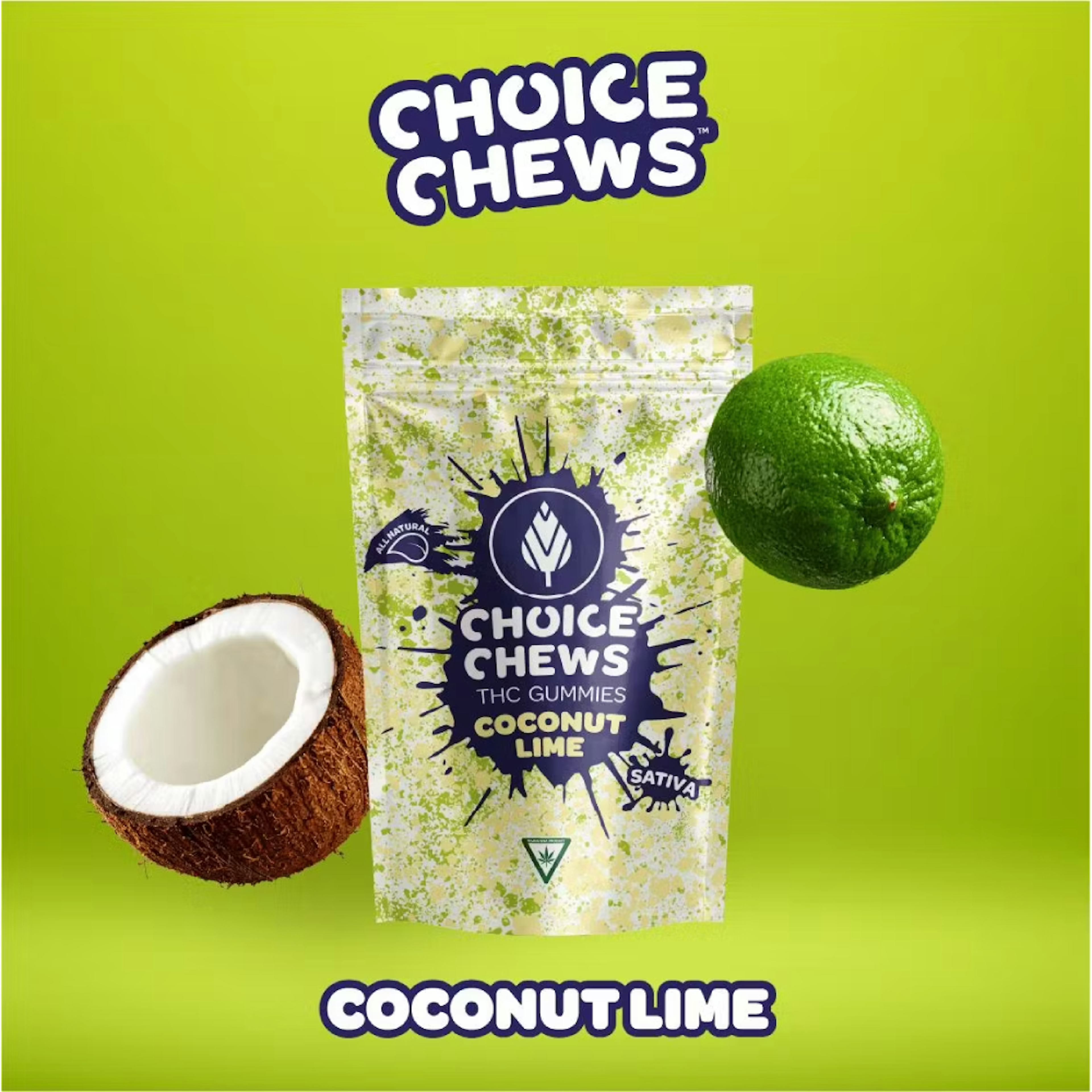 Coconut Lime (S) | Choice Chews | 100mg 20pk Gummies