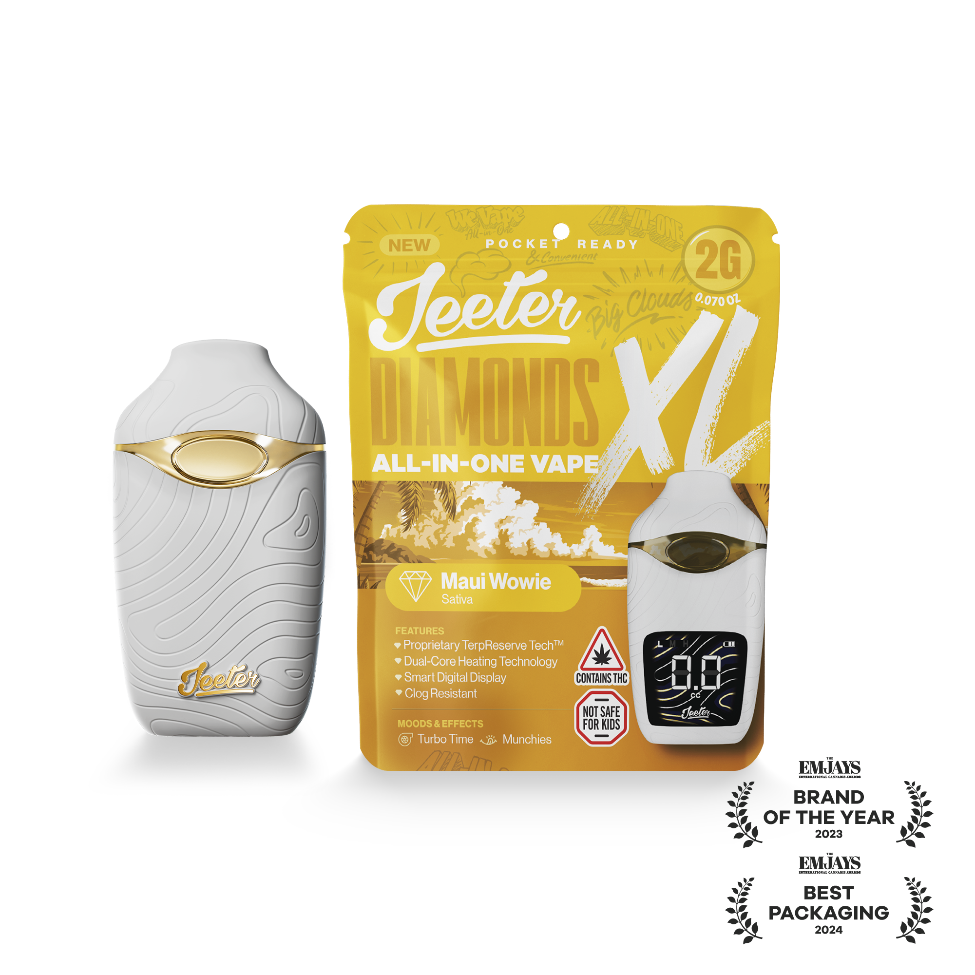 Maui Wowie (S) | Jeeter XL | 2g Disposable Liquid Diamond Cartridge