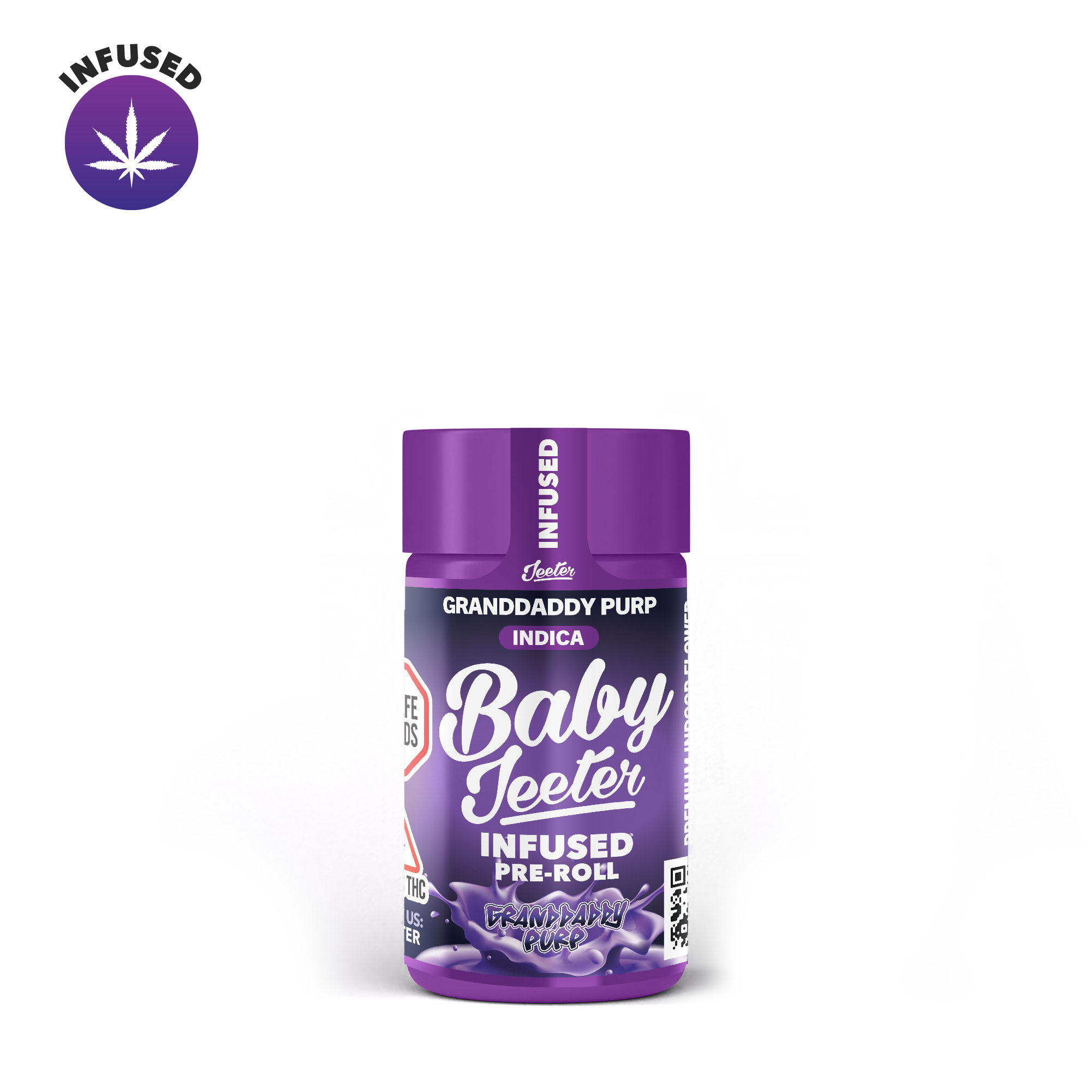 Granddaddy Purp (I) | Baby Jeeter | 2.5g 5pk Infused Pre-Rolls