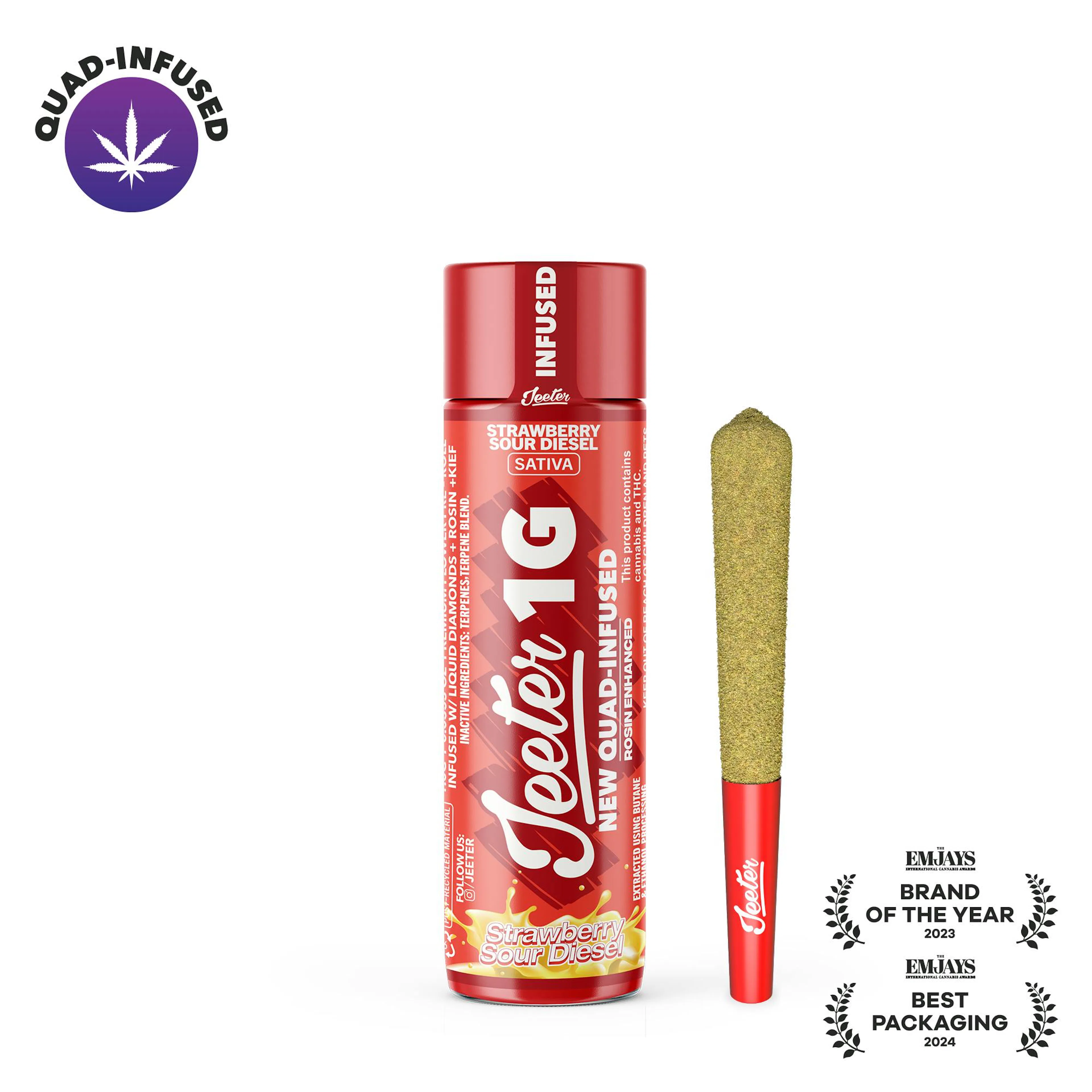 Strawberry Sour Diesel (S) | Jeeter | 1g Infused Pre-Roll