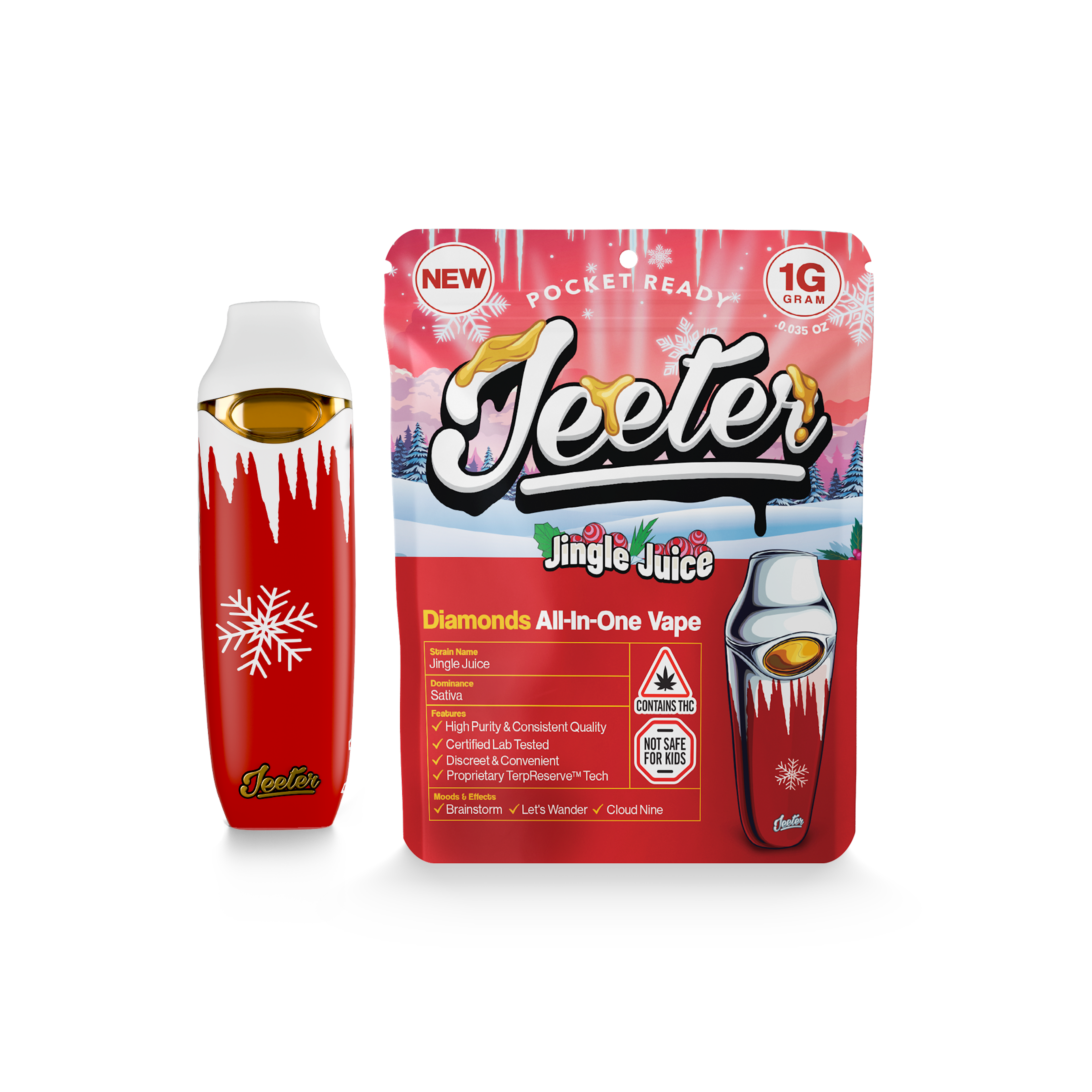 **LIMITED EDITION** Jingle Juice (S) | Jeeter | 1g Disposable Liquid Diamond Cartridge