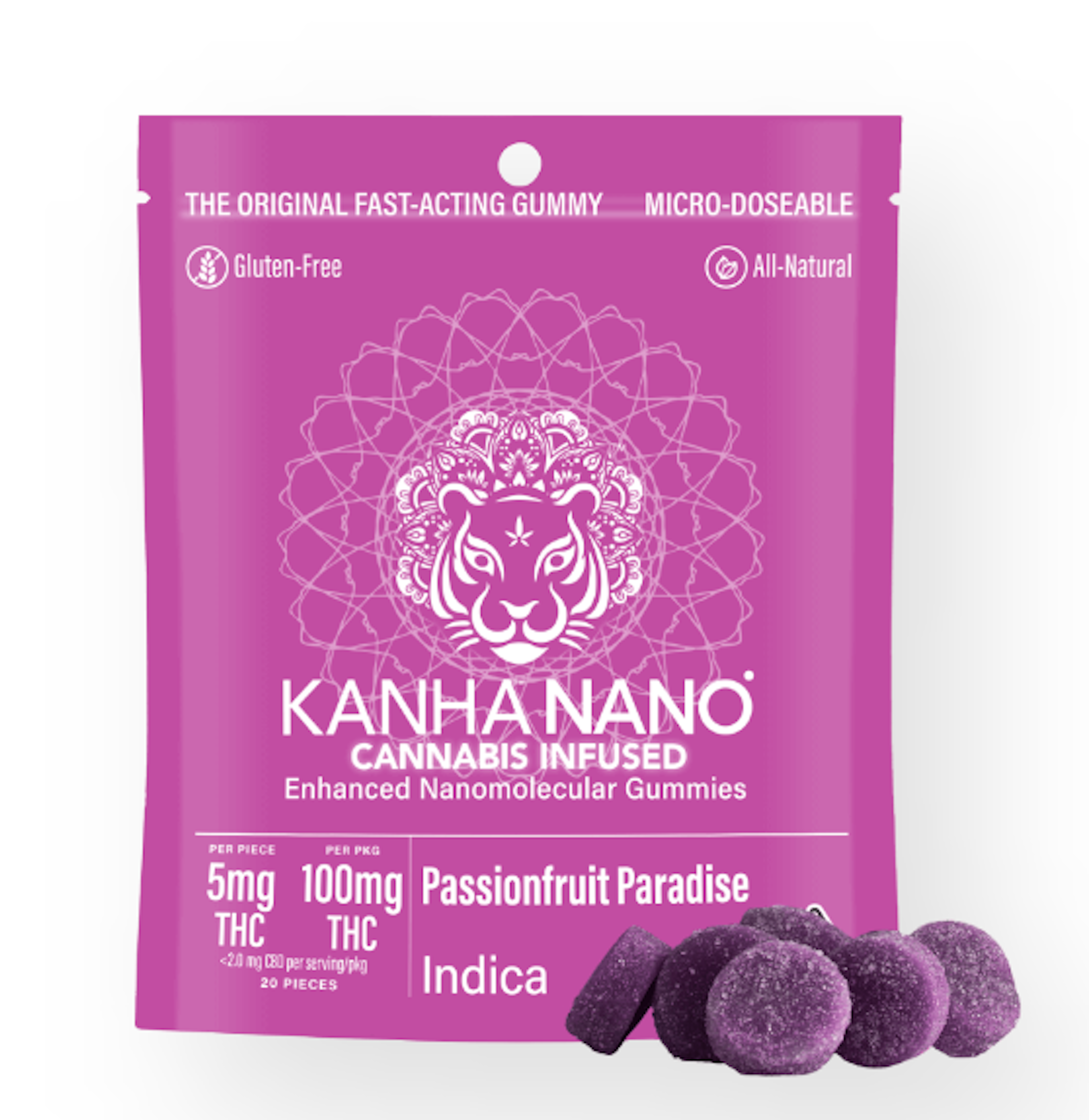 Passionfruit Nano (I) | Kanha | 100mg 20pk Gummies  