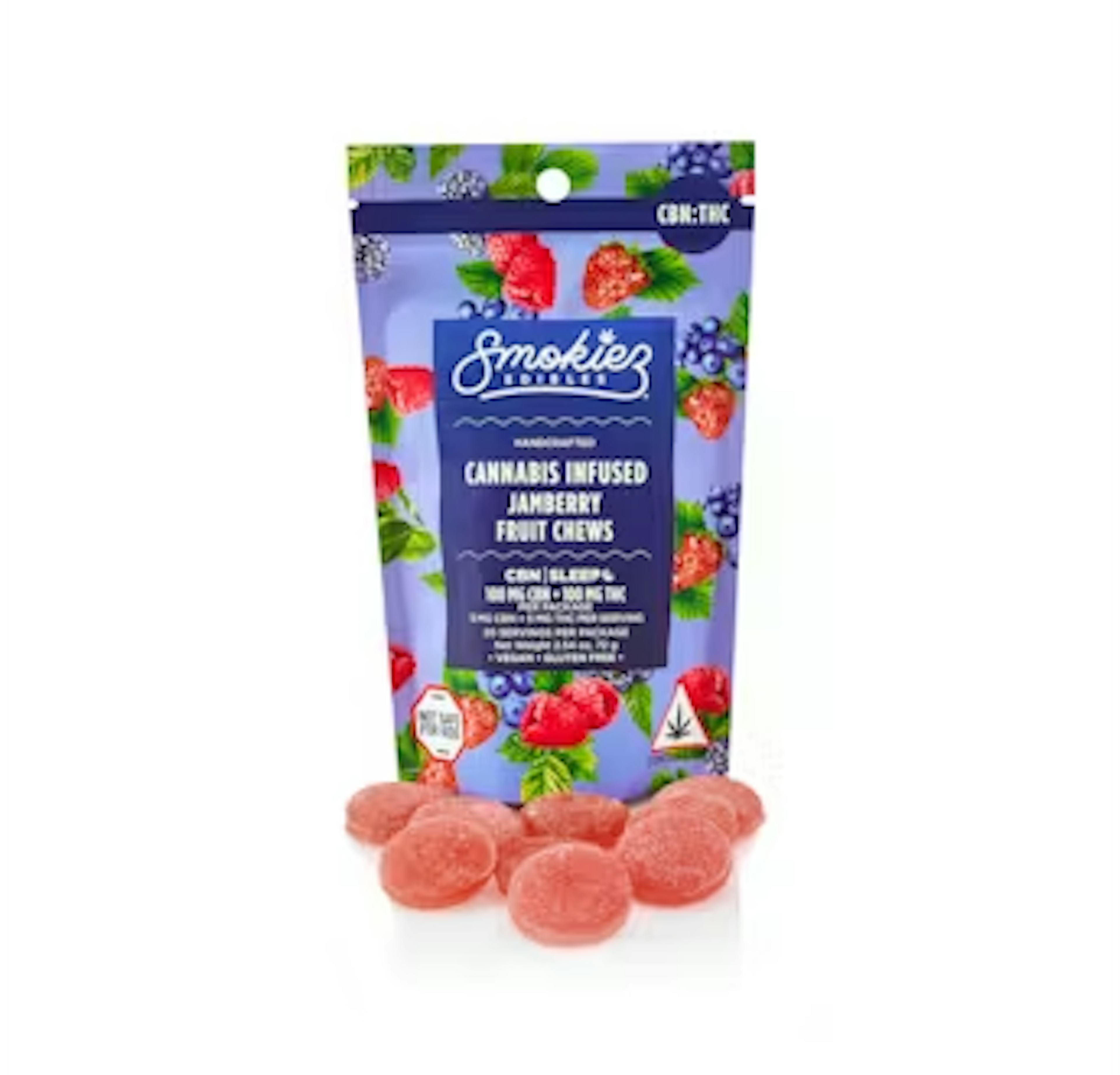 Sweet Jamberry 1:1 CBN:THC | Smokiez | 20pk Gummies