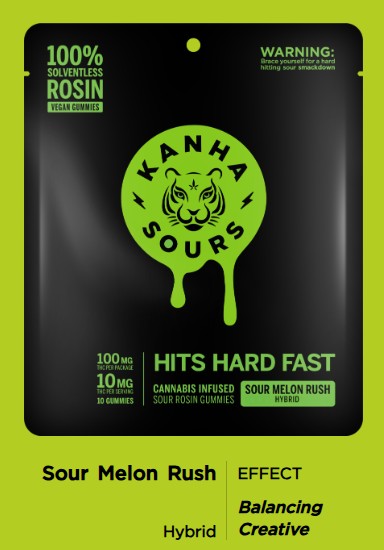 Sour Melon Rush (H) | Kanha | 100mg 20pk Rosin Gummies