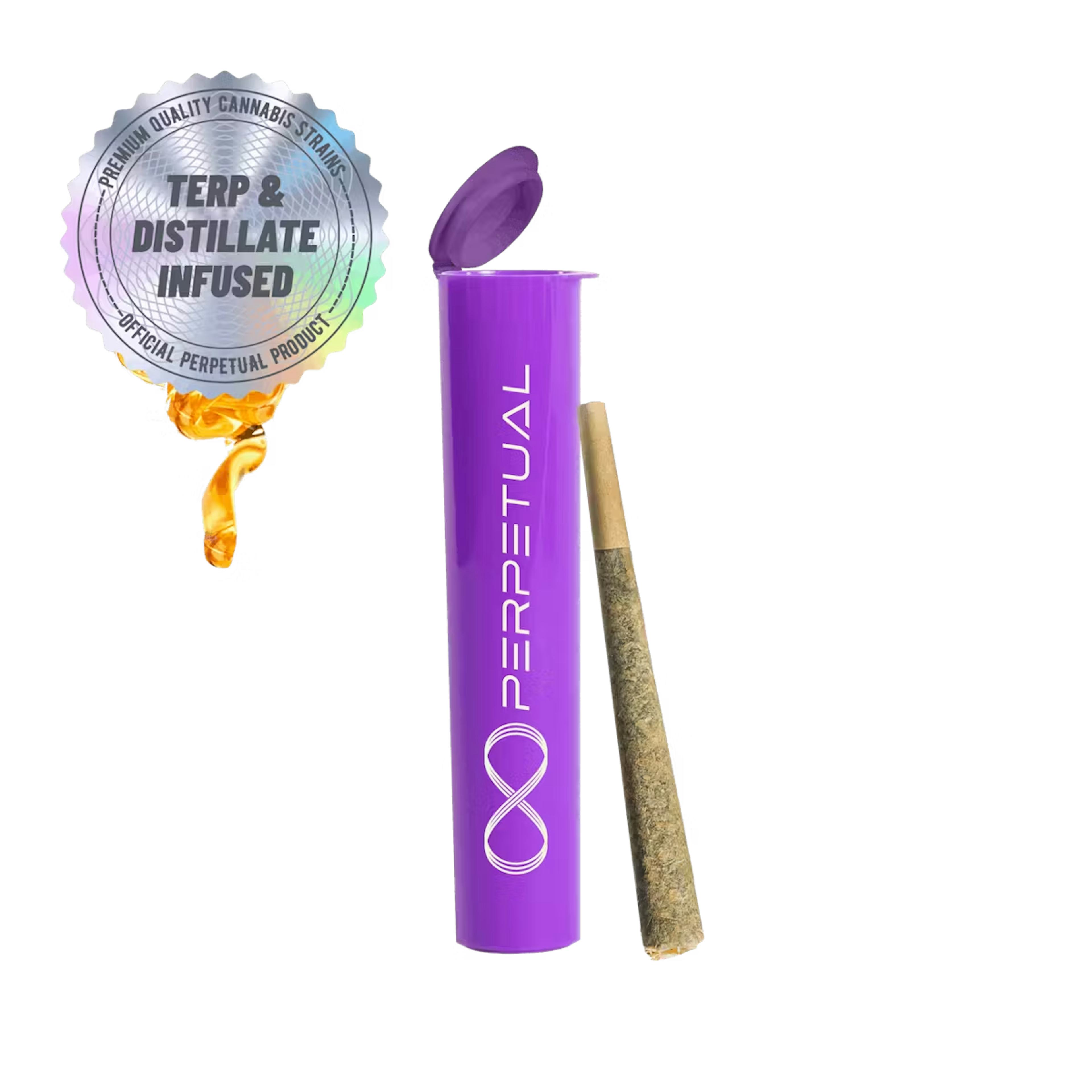 Pineapple Beignet x Super Lemon Haze (H) | Perpetual | 1g Distillate Infused Pre-Roll