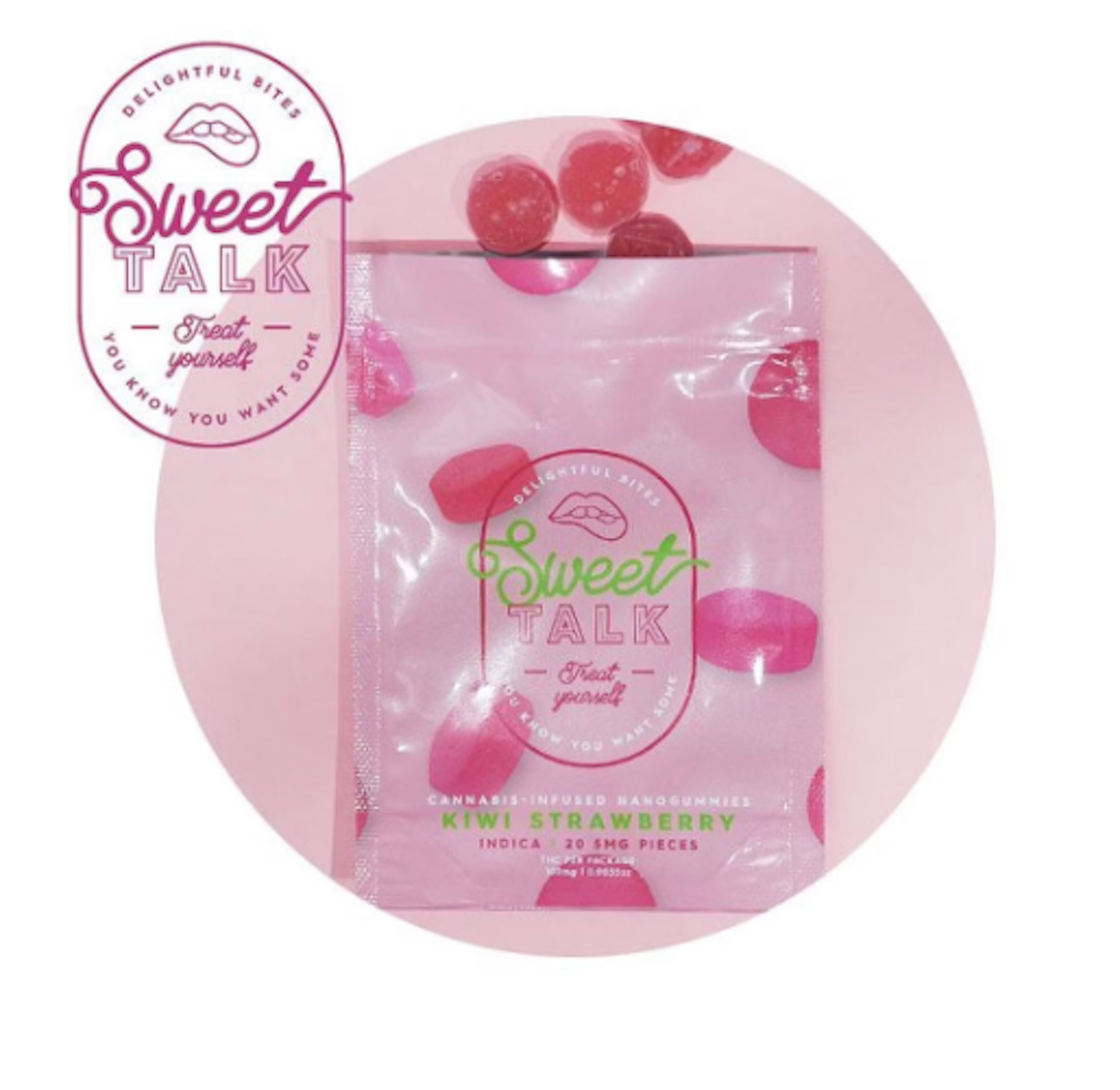 Kiwi Strawberry Gummies (H) | Sweet Talk | 5mg 20pk Gummies - 97.94mg