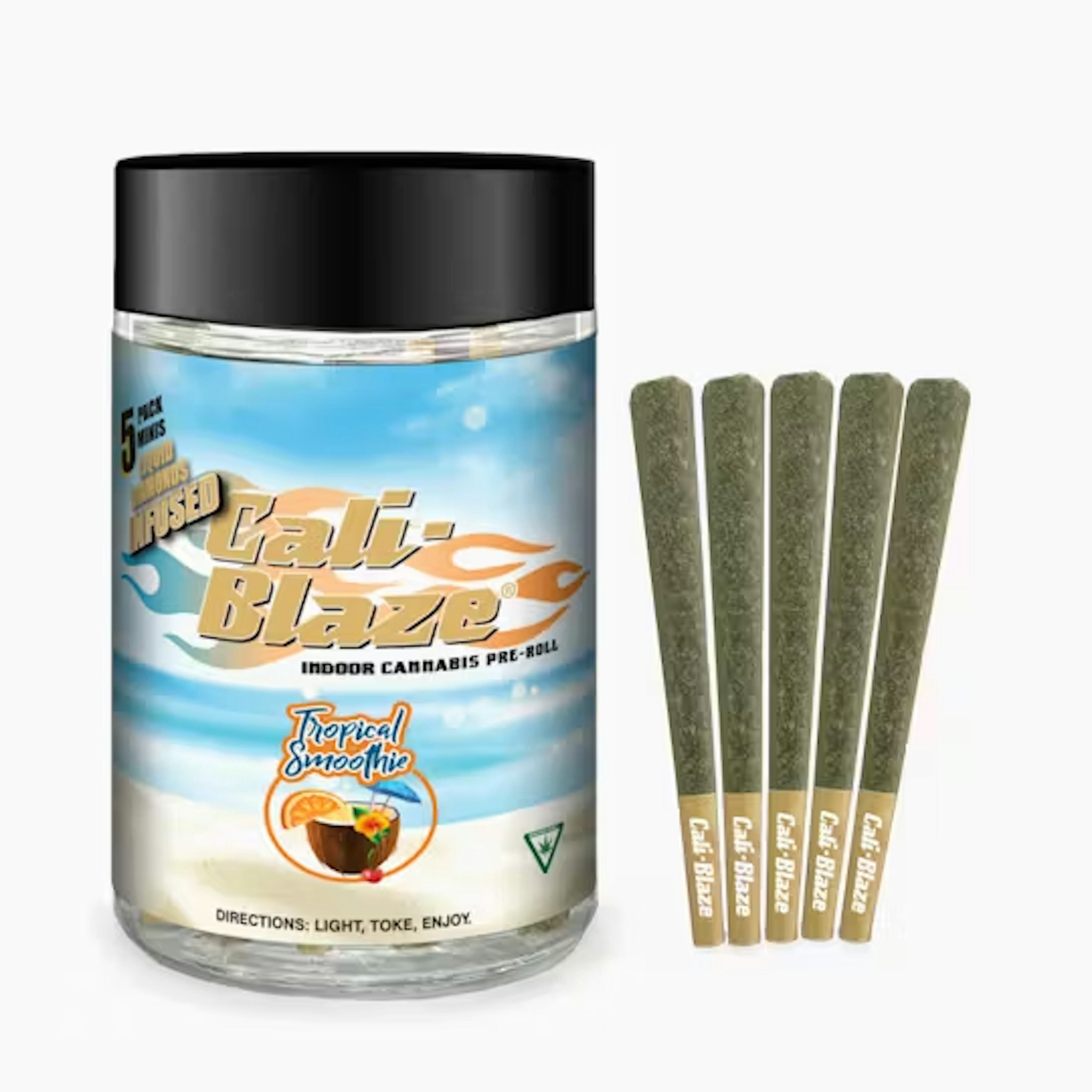 Tropical Smoothie (S) | Cali-Blaze Tarantula | .7g 5pk Infused Pre-Rolls