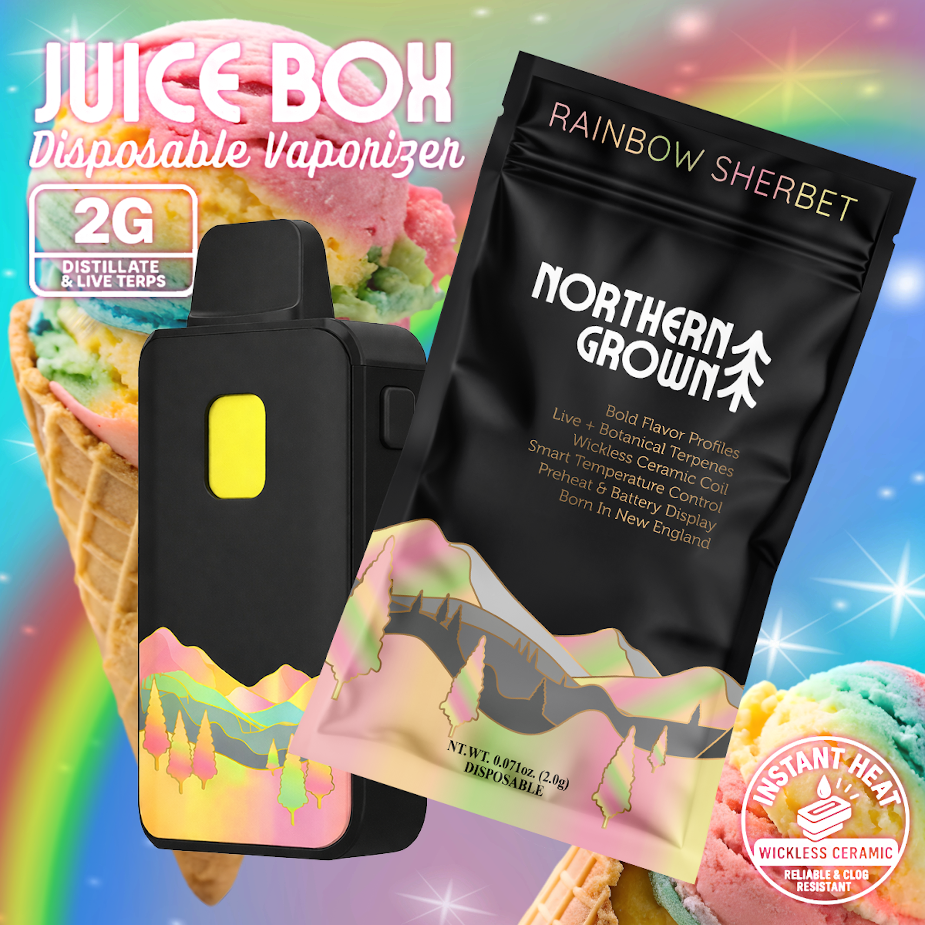 Rainbow Sherbert (IH) | Juice Box | 2g Disposable Cartridge