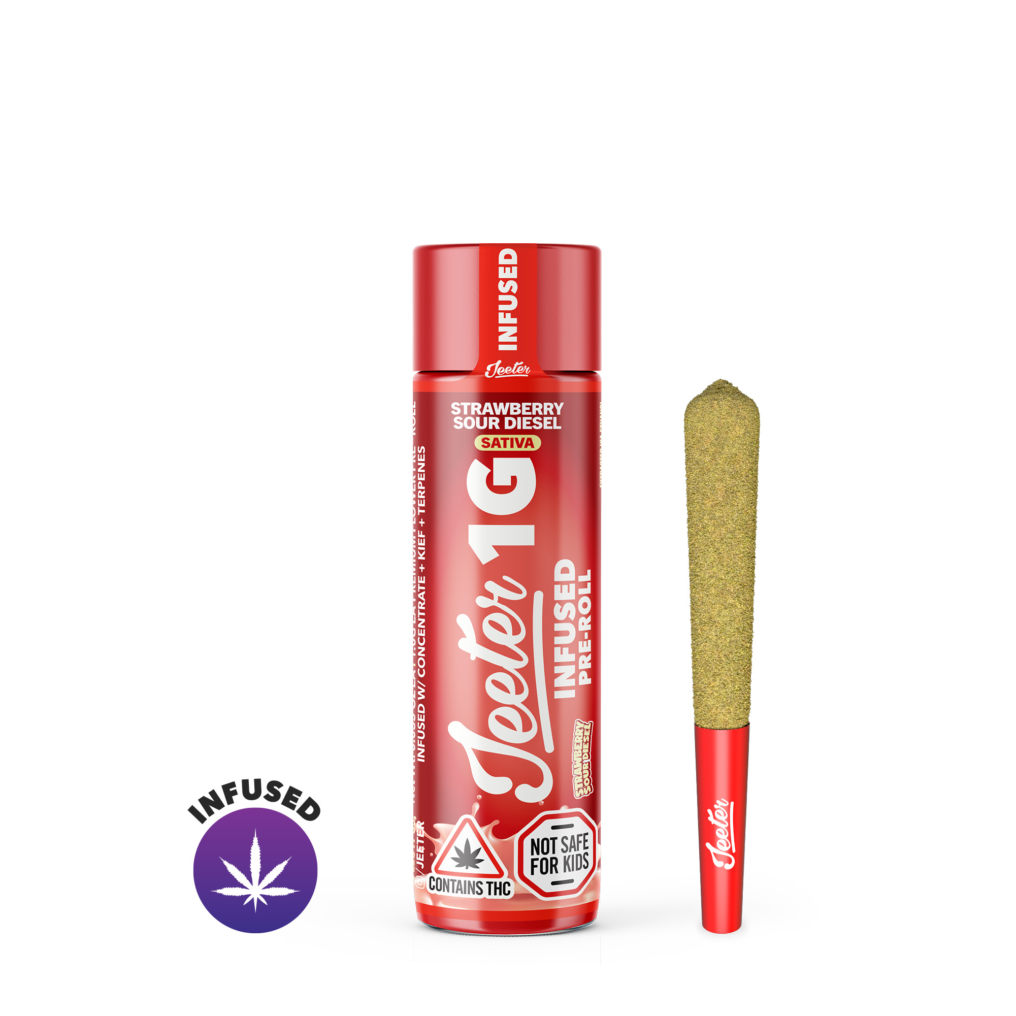 Strawberry Sour Diesel (S) | Jeeter | 1g Infused Pre-Roll