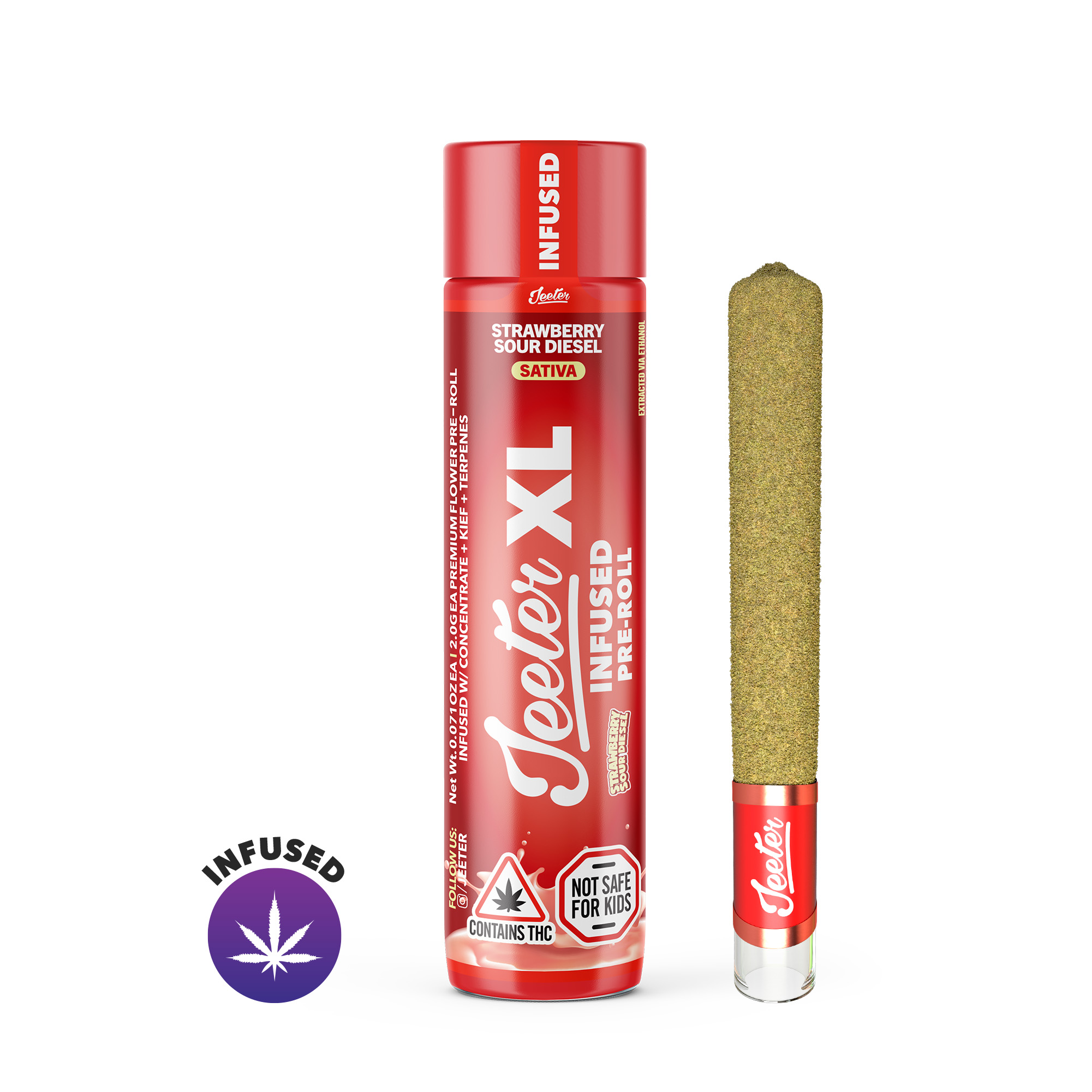 Strawberry Sour Diesel (S) | Jeeter | 2g Infused Pre-Roll