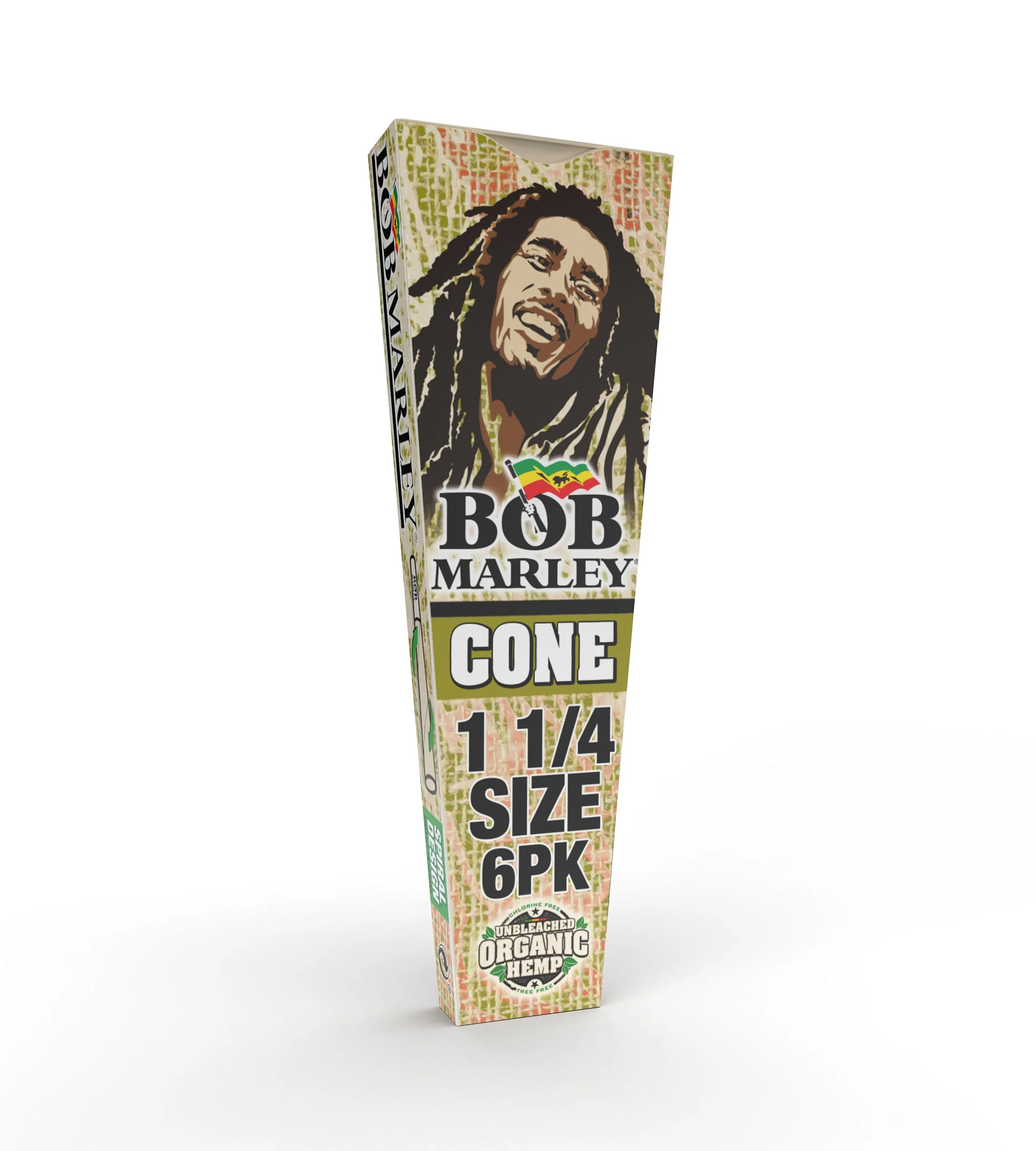 Bob Marley Cones - 1 1/4 - 6pk - Unbleached Organic Hemp