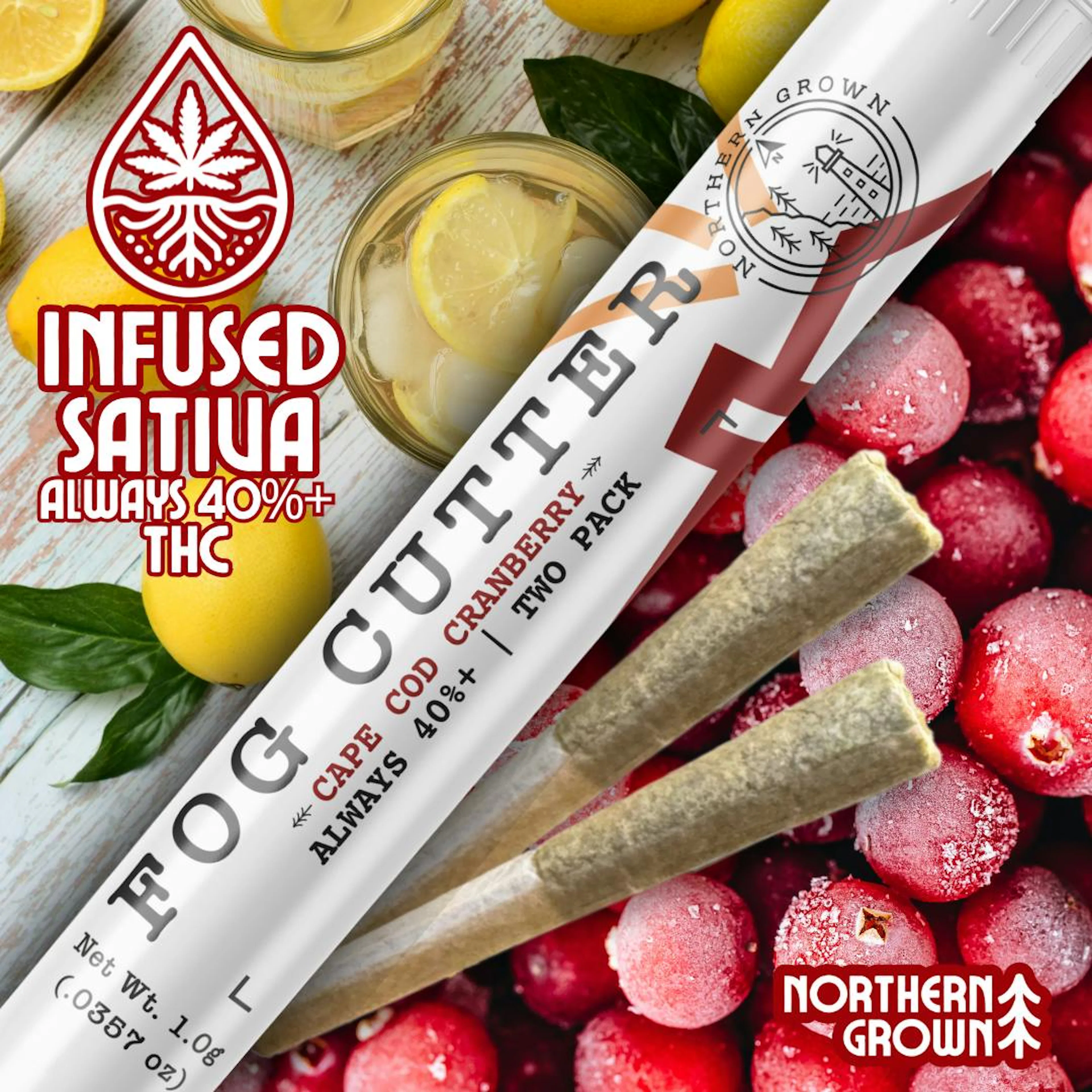 Cape Cod Cranberry (S) | Fog Cutter | 0.5g 2pk Infused Pre-Rolls