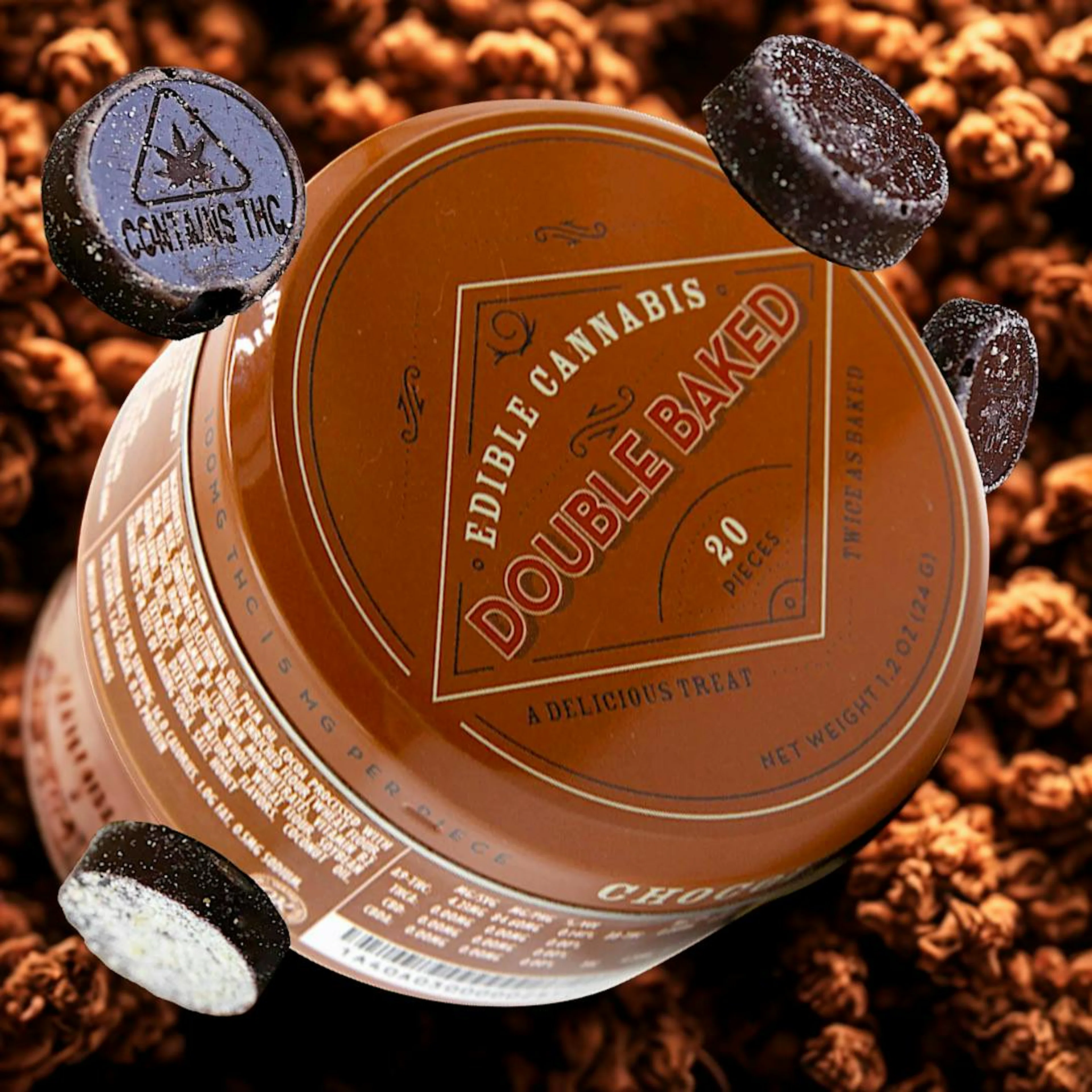 Chocolate Cheesecake (I) | Double Baked | 100mg 20pk Fast Acting RSO Chocolates