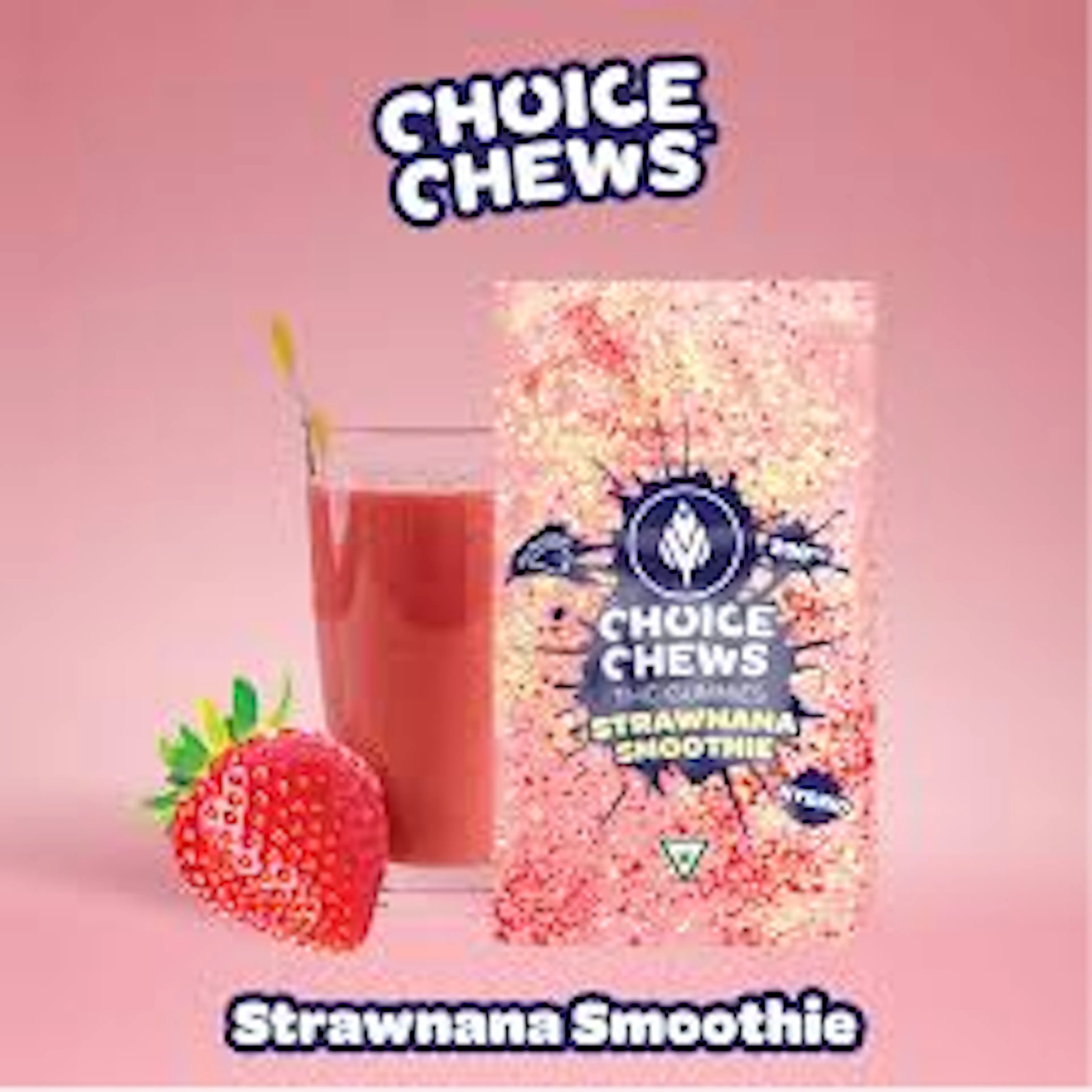 Strawnana Smoothie (H) | Choice Chews | 100mg 20pk Gummies
