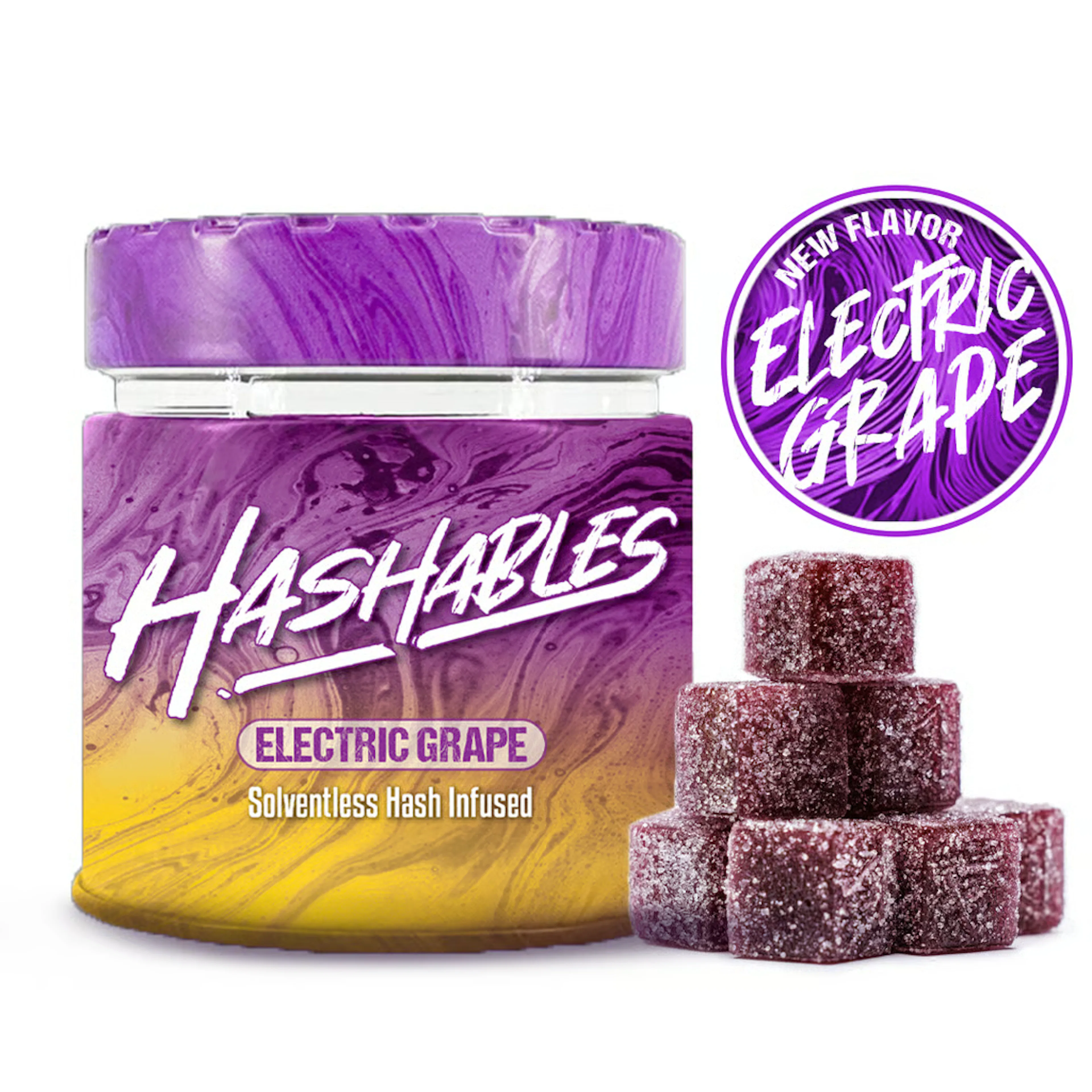Electric Grape | Hashables | 100mg Hash Rosin Gummies