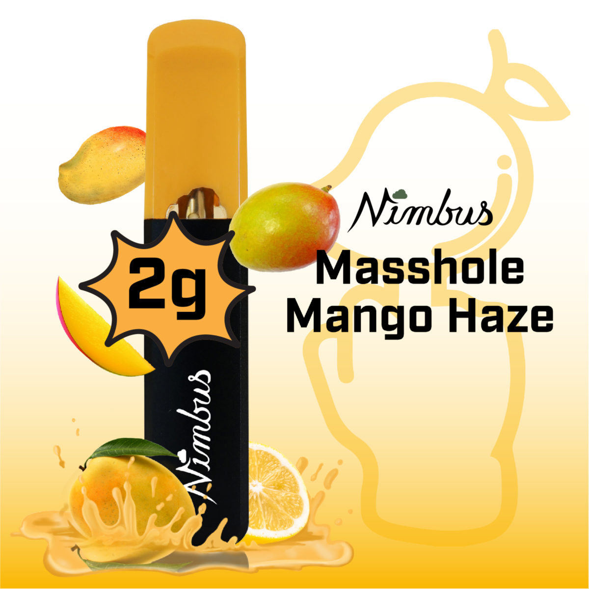 Masshole Mango Haze (S) | Nimbus | 2g Disposable Cartridge