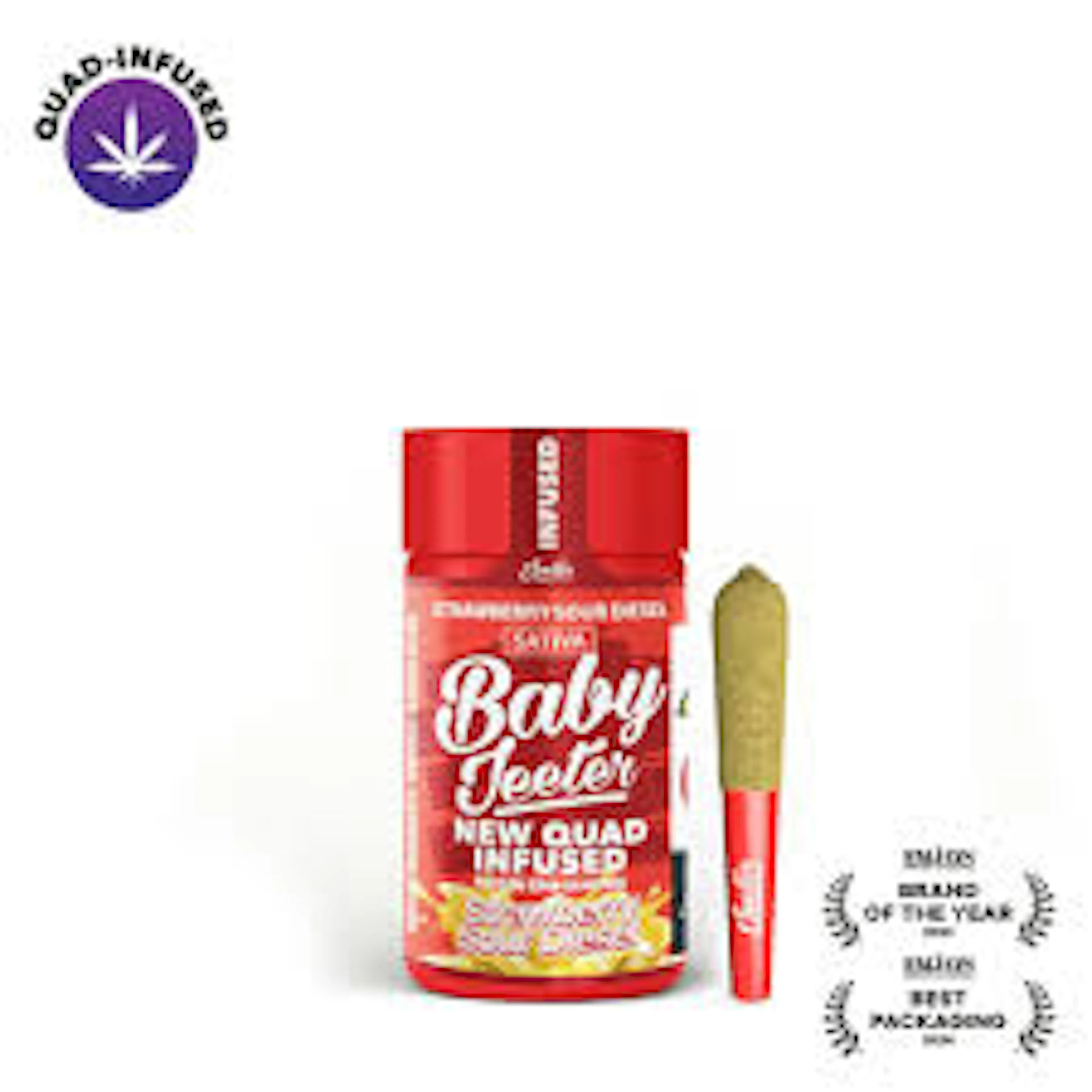 Strawberry Sour Diesel (S) | Baby Jeeter | 2.5g 5pk Infused Pre-Rolls