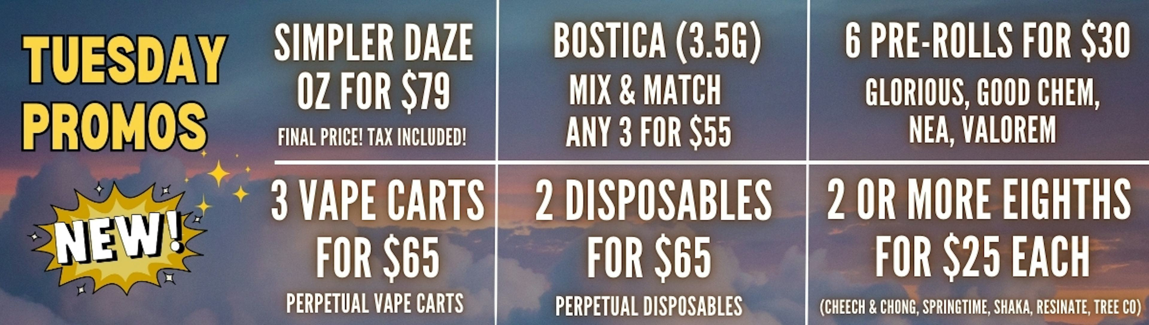 Tuesday promos