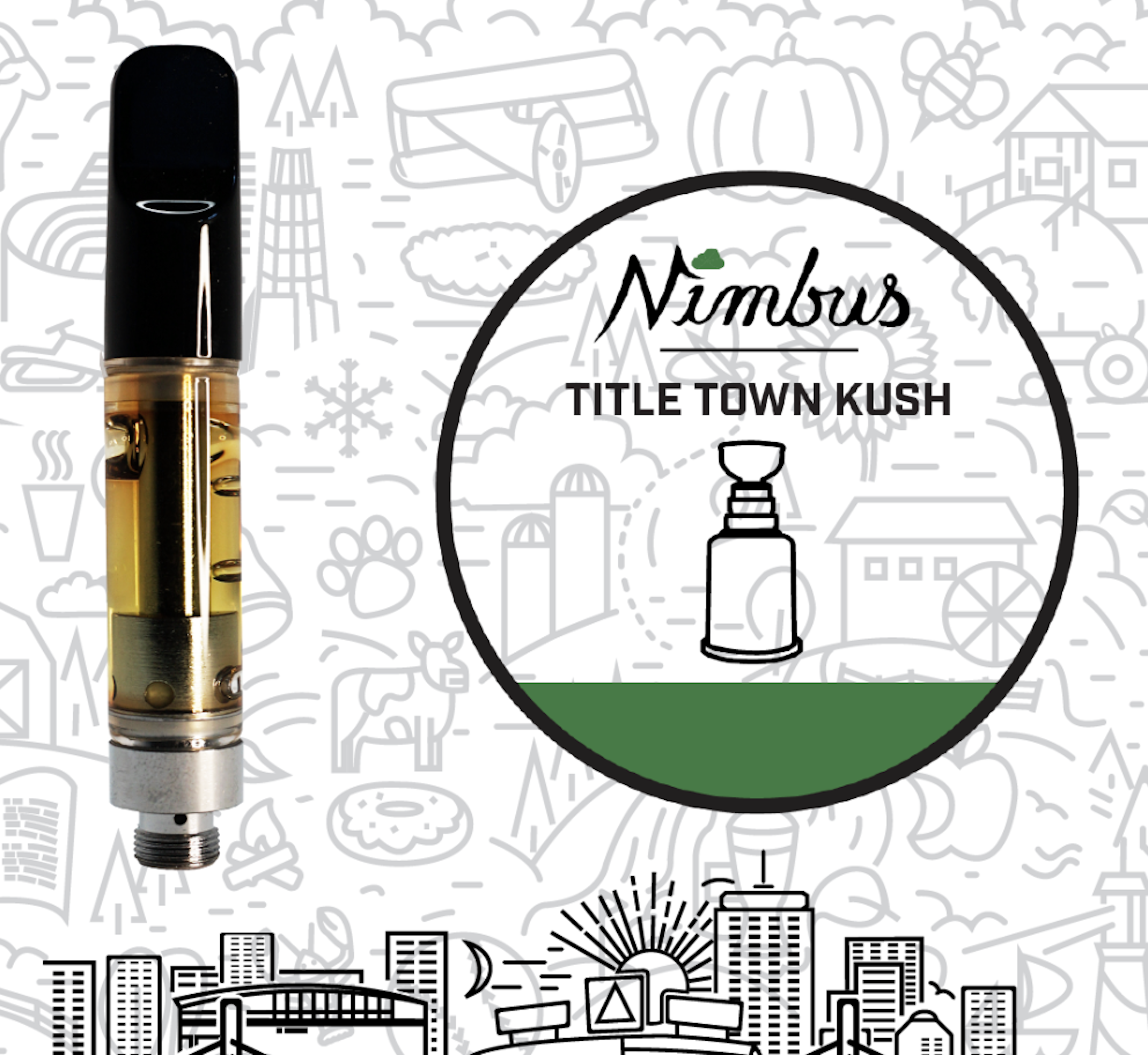 Title Town Kush (H) | Nimbus | 1.0g 510 Cartridge - 1g