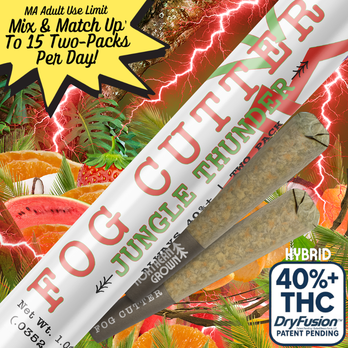 Jungle Thunder (H) | Fog Cutter | 0.5g 2pk Infused Pre-Rolls