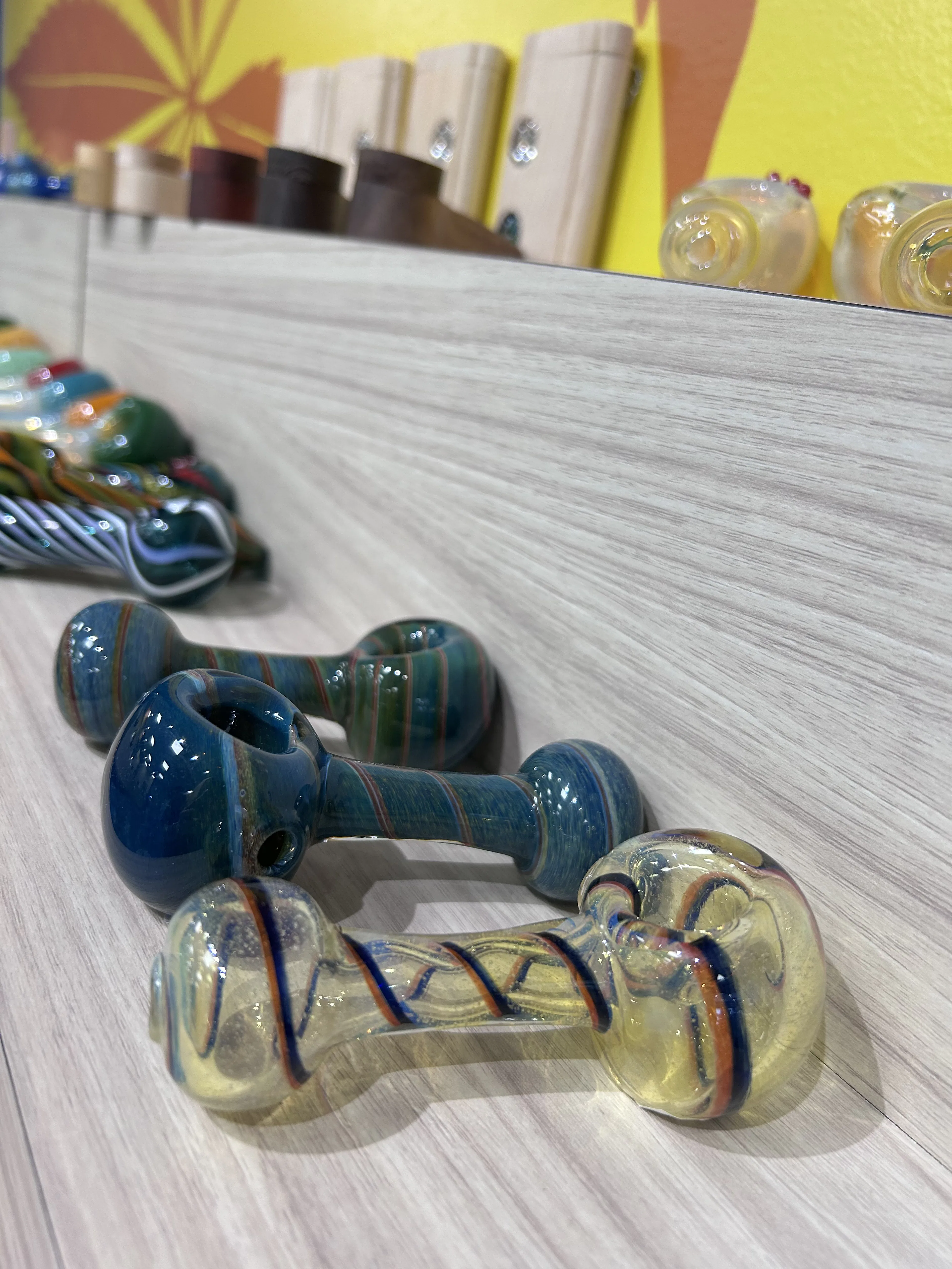 Double Line Frit Lollipop Pipe