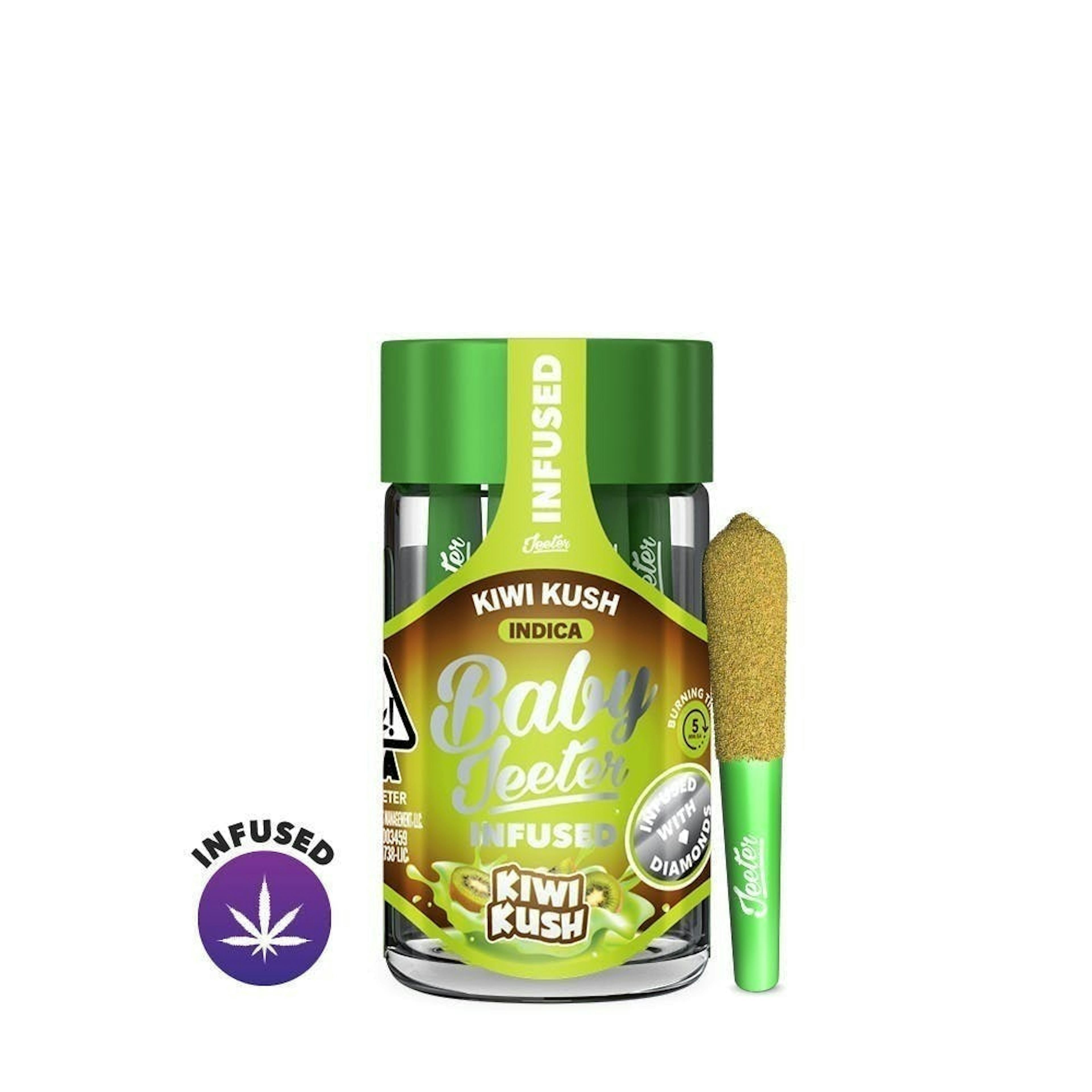 Kiwi Kush (I) | Baby Jeeter | 2.5g 5pk Infused Pre-Roll