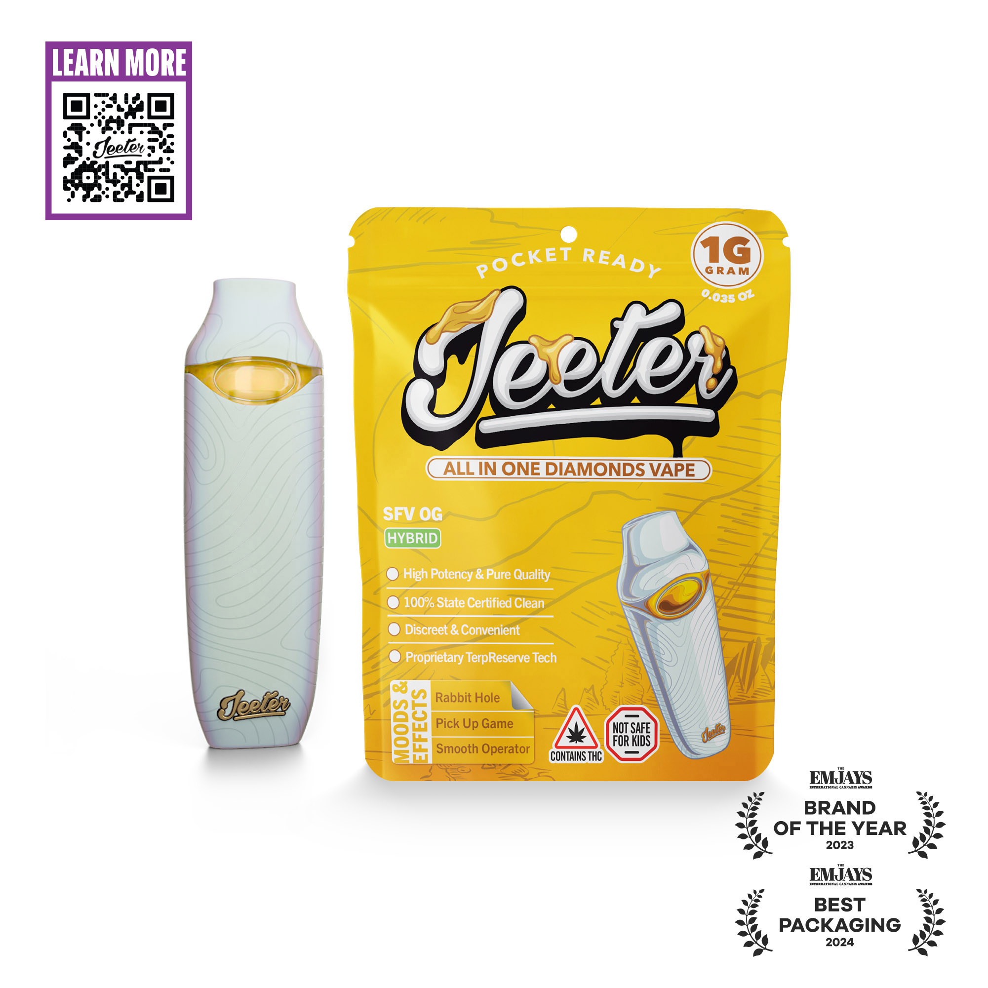 SFV OG (H) | Jeeter | 1g Disposable Liquid Diamond Cartridge