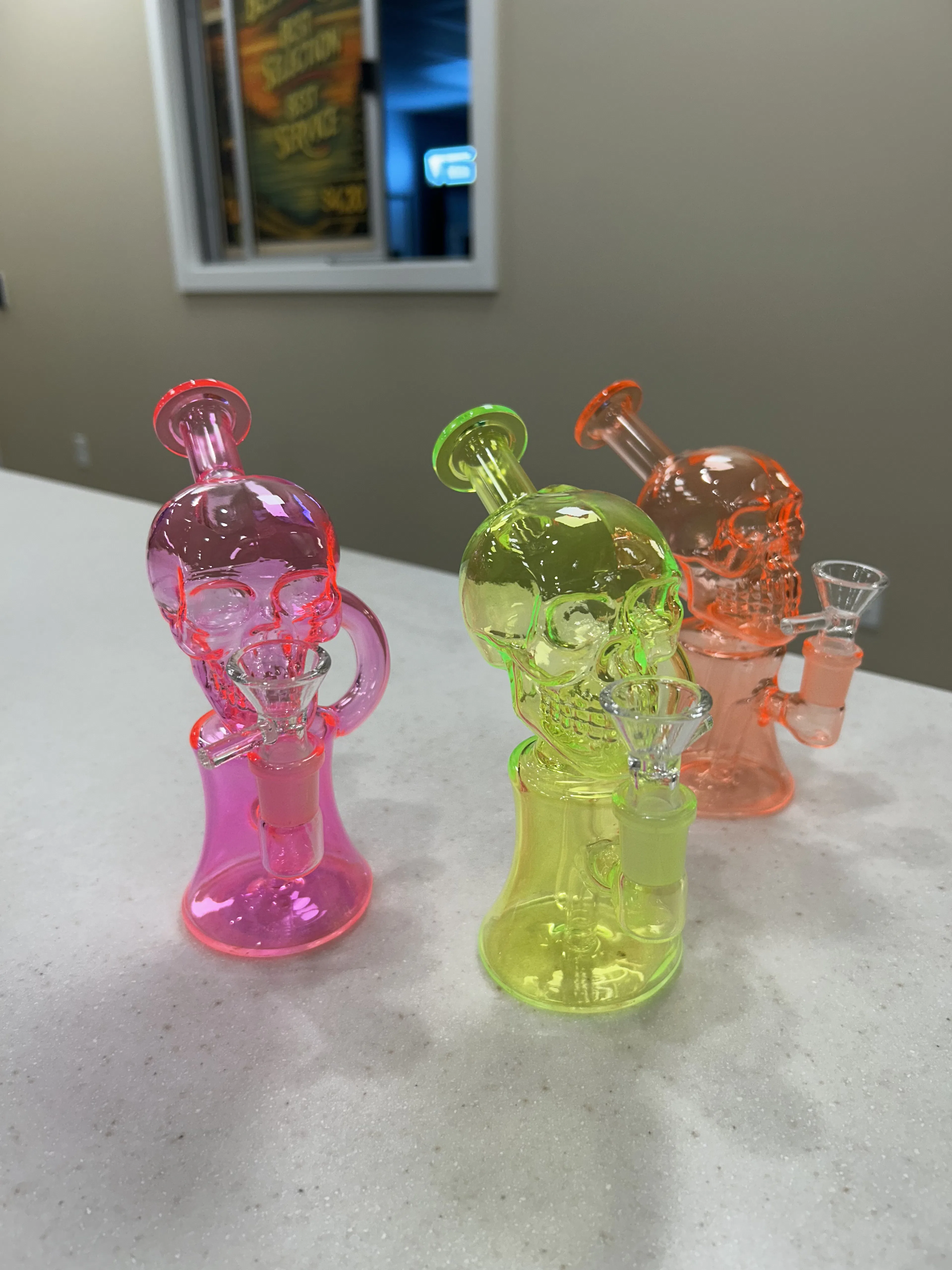 Neon Skull Bong