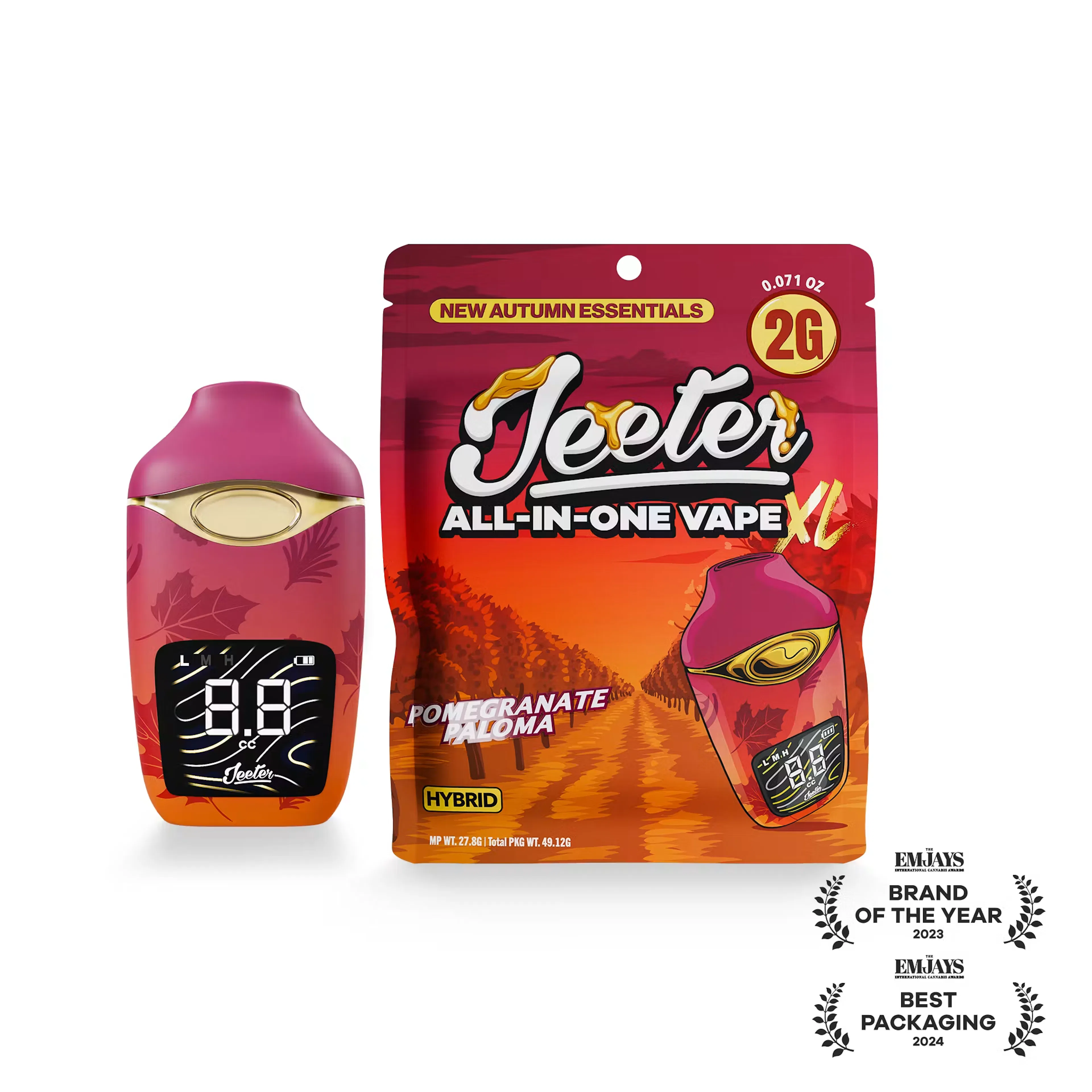 *Autumn Essentials* Pomegranate Paloma (H) | Jeeter XL | 2g Disposable Liquid Diamond Cartridge
