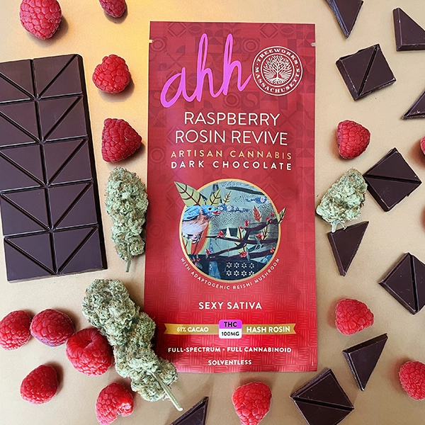 Raspberry Rosin Revive Dark Chocolate (S) | Ahh Moments | 100mg Hash Rosin