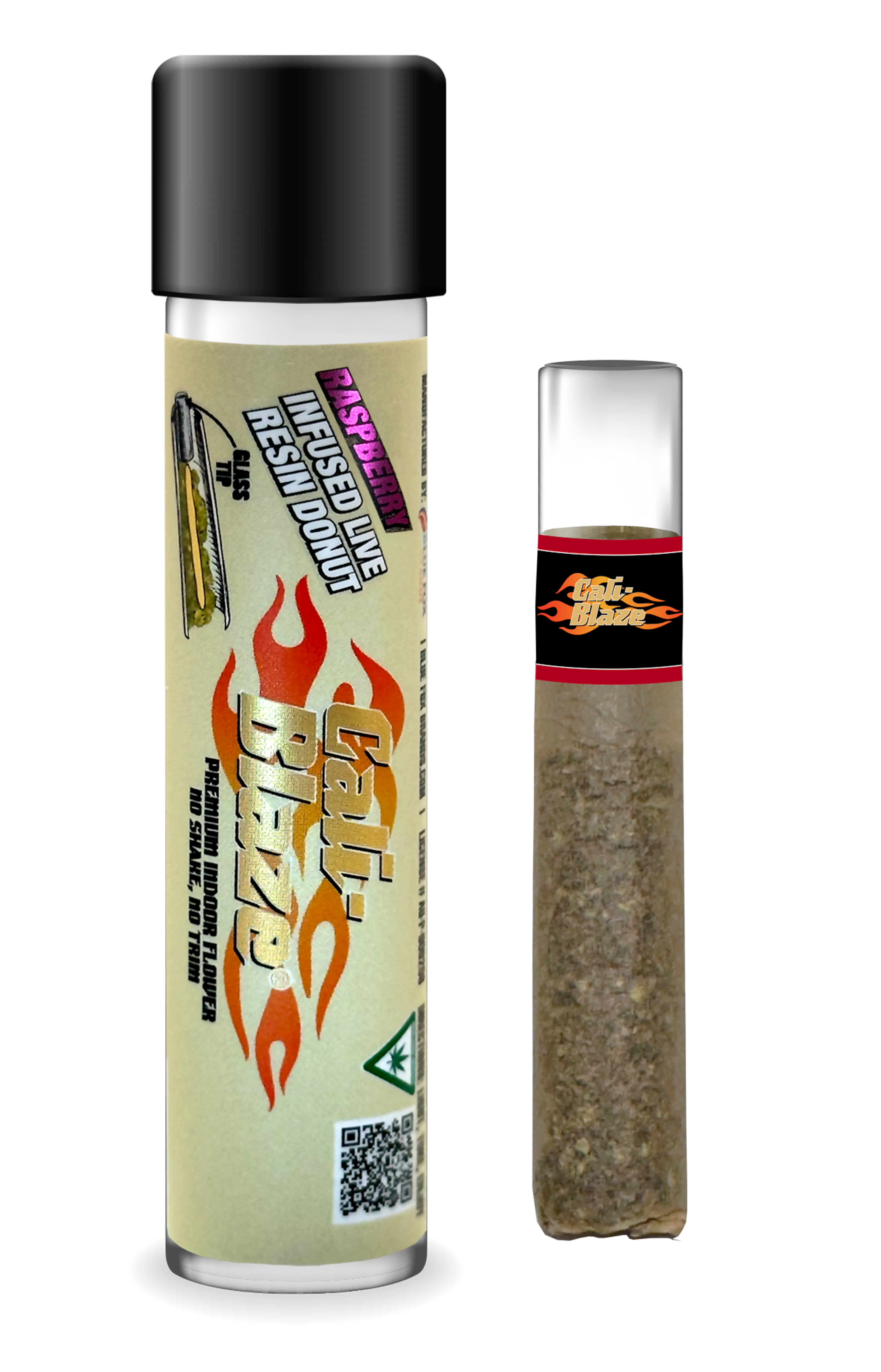 Raspberry (I) | Cali-Blaze Donut | 1.2g Infused Pre-Roll