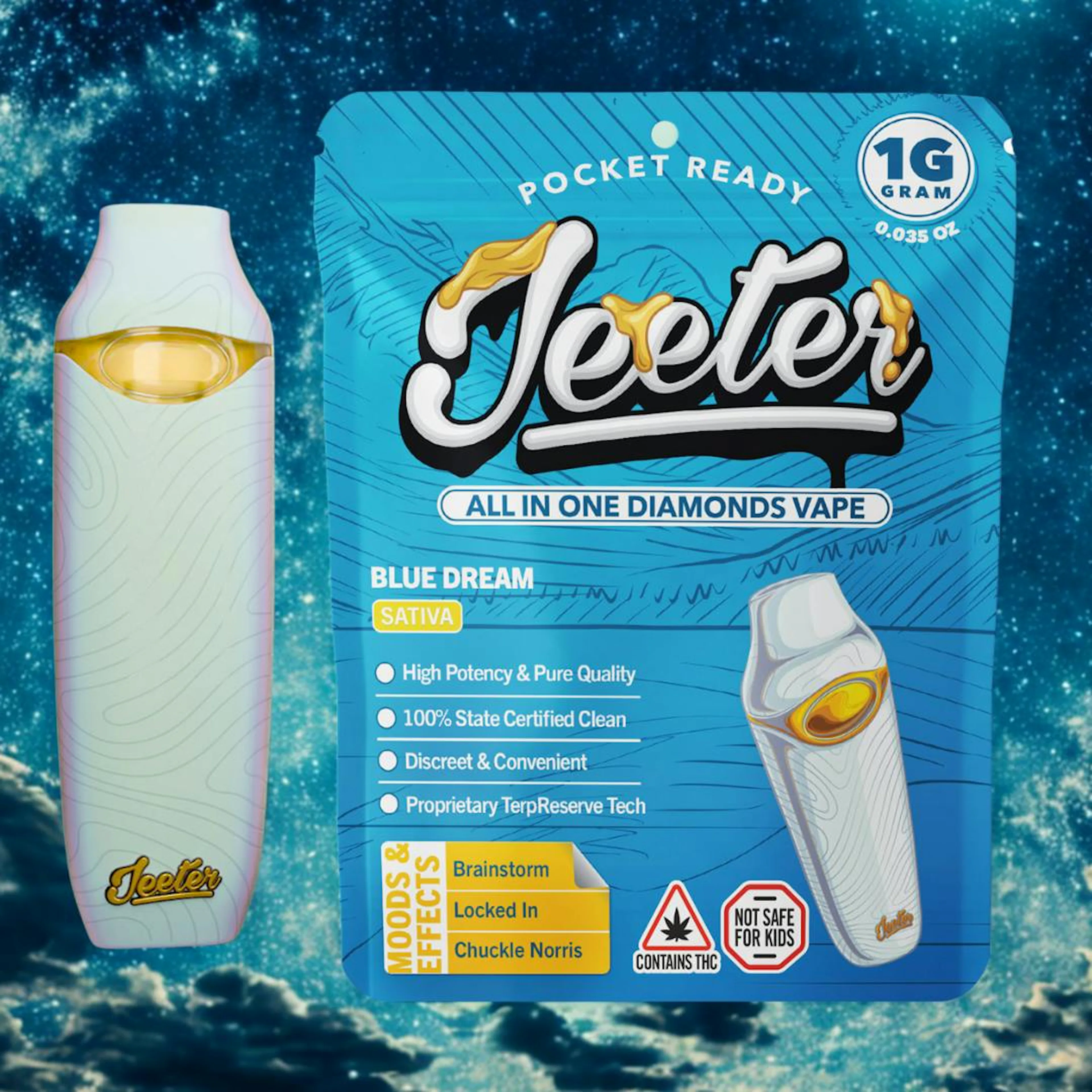 Blue Dream (S) | Jeeter | 1g Disposable Liquid Diamond Cartridge