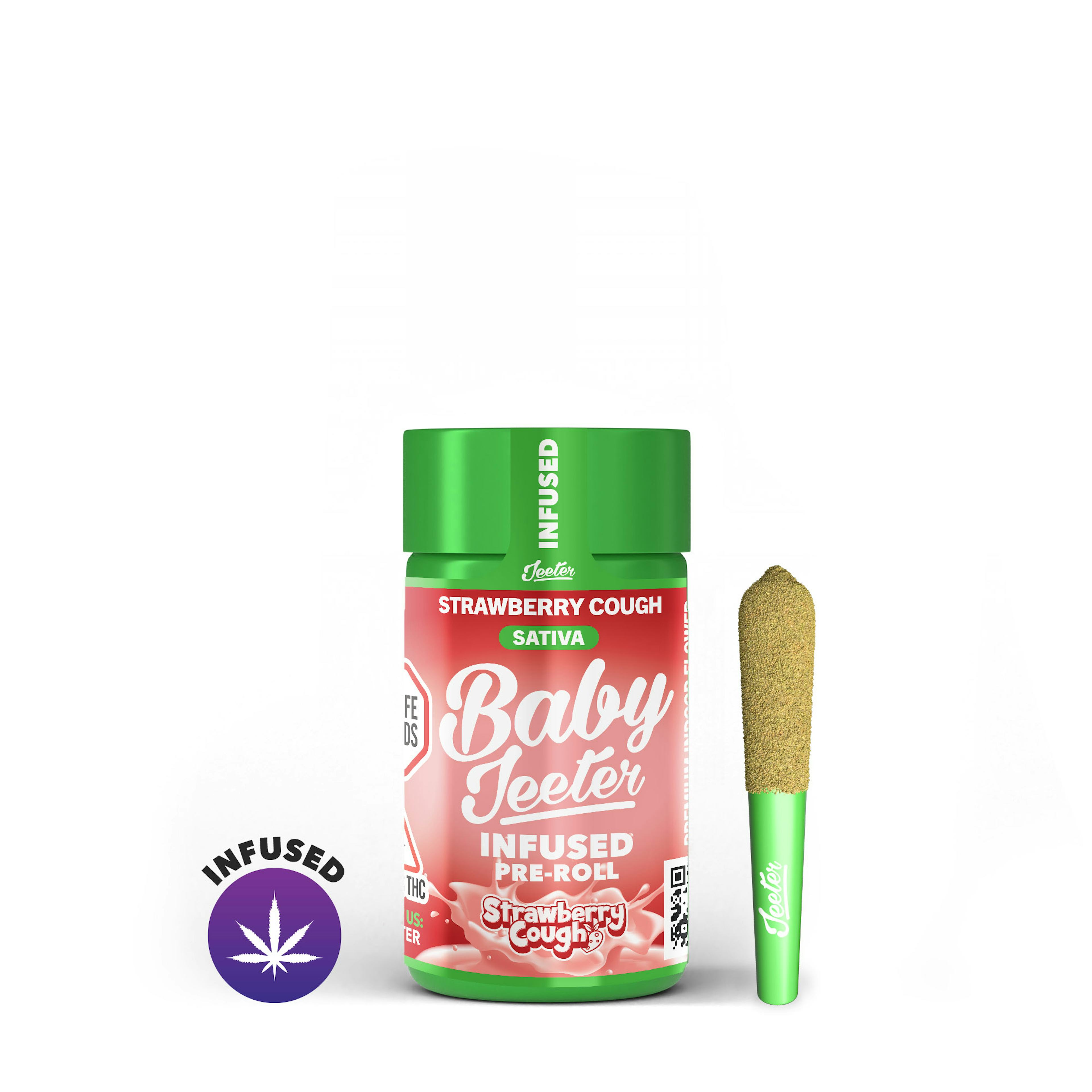Strawberry Cough (S) | Baby Jeeter | 2.5g Multi-Pack Infused Pre-Rolls
