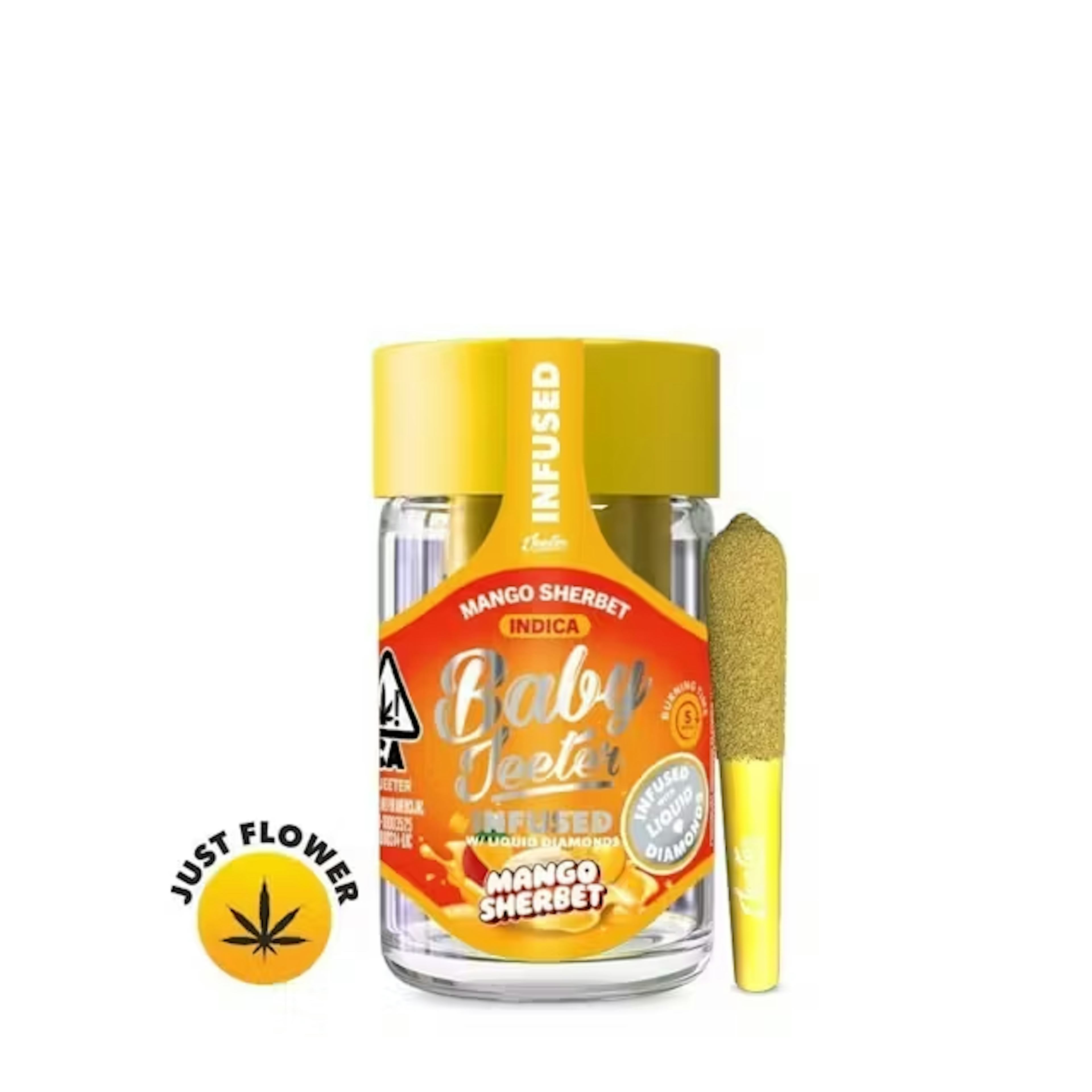 Mango Sherbert (I) | Baby Jeeter | 2.5g 5pk Infused Pre-Rolls