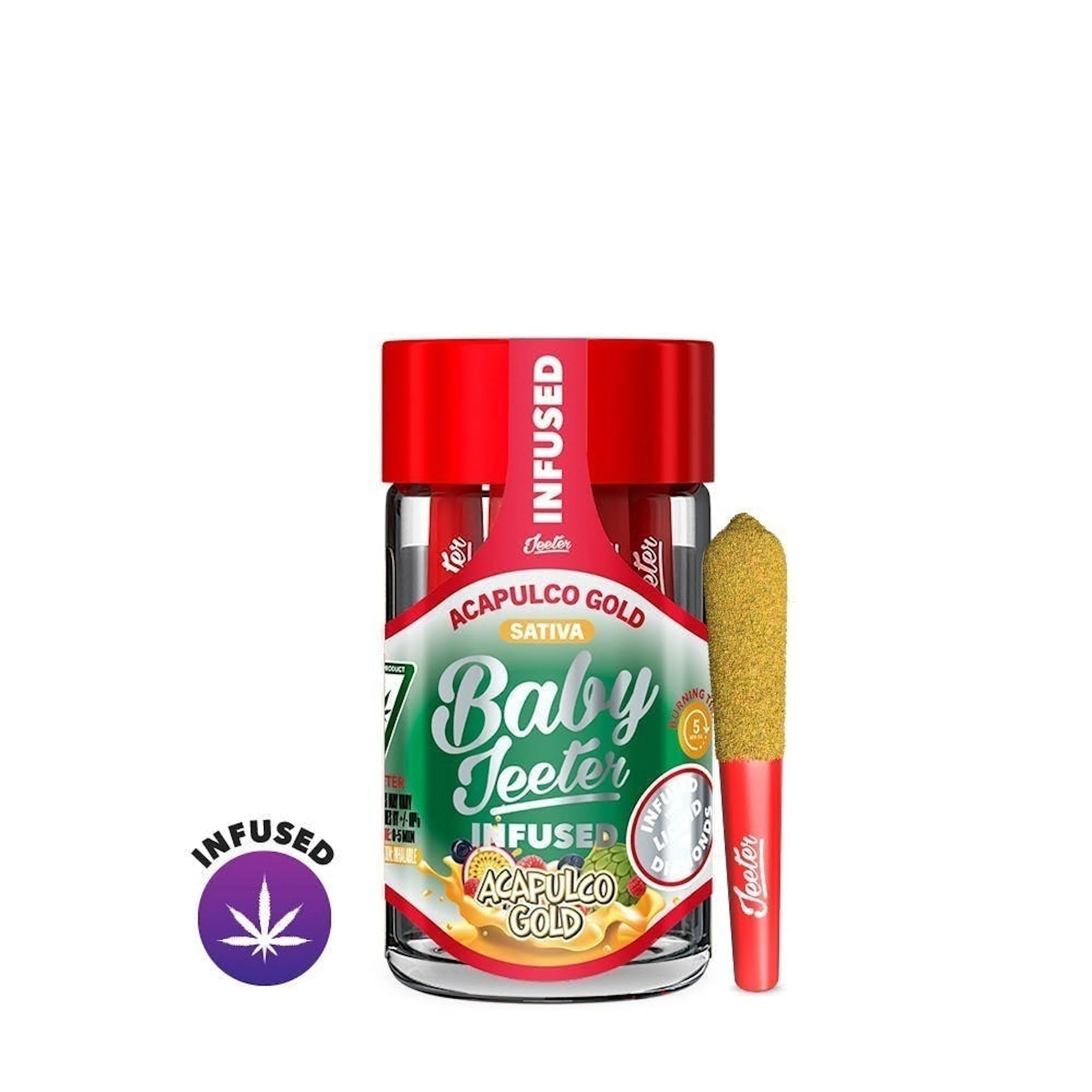 Acapulco Gold (S) | Baby Jeeter | 2.5g 5pk Infused Pre-Rolls